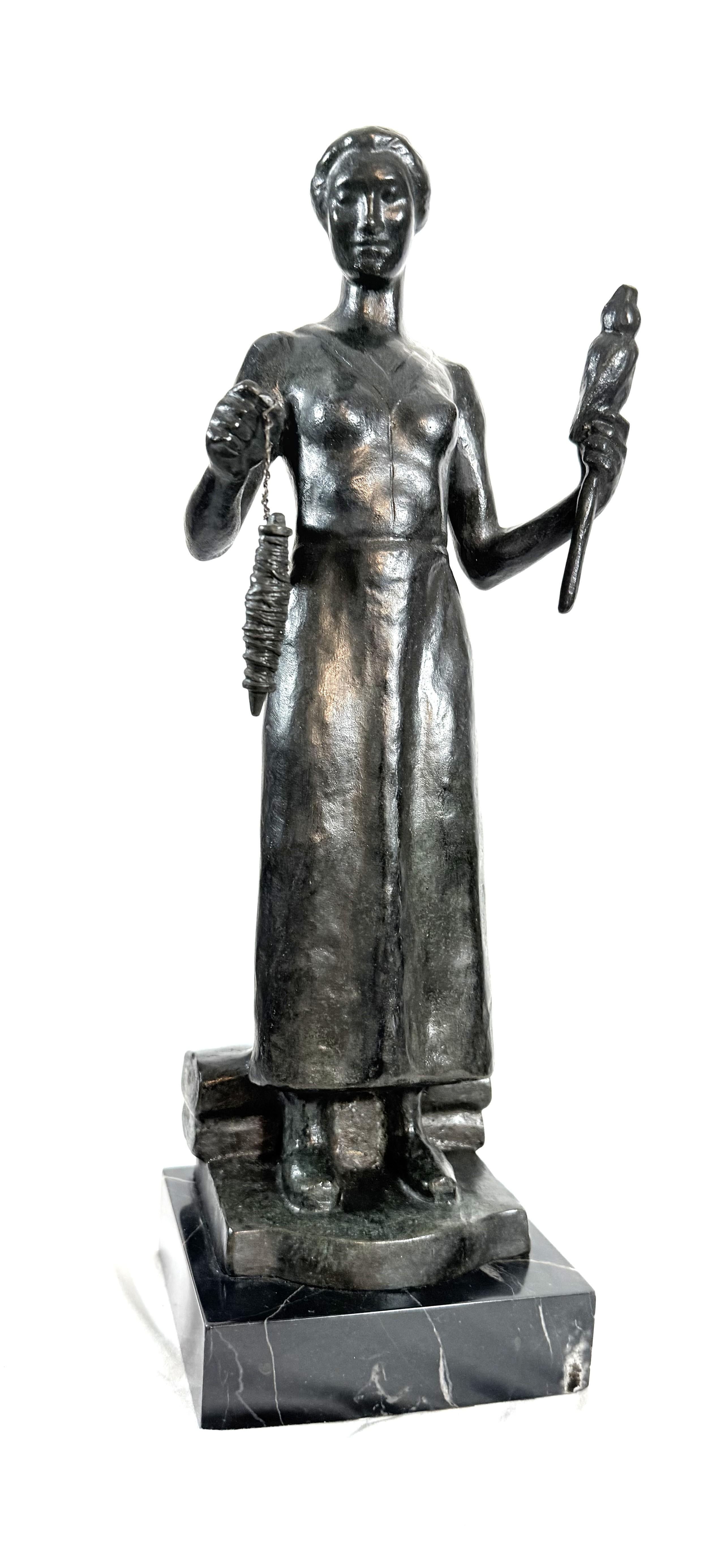 Prof. Ernst Seger deutsche Art-Déco-Skulptur aus Bronze For Sale 5