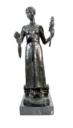 Prof. Ernst Seger deutsche Art-Déco-Skulptur aus Bronze