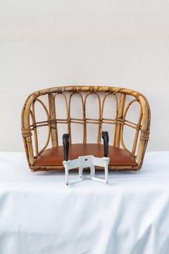 Wicker front seat for transporting babies, 1960s