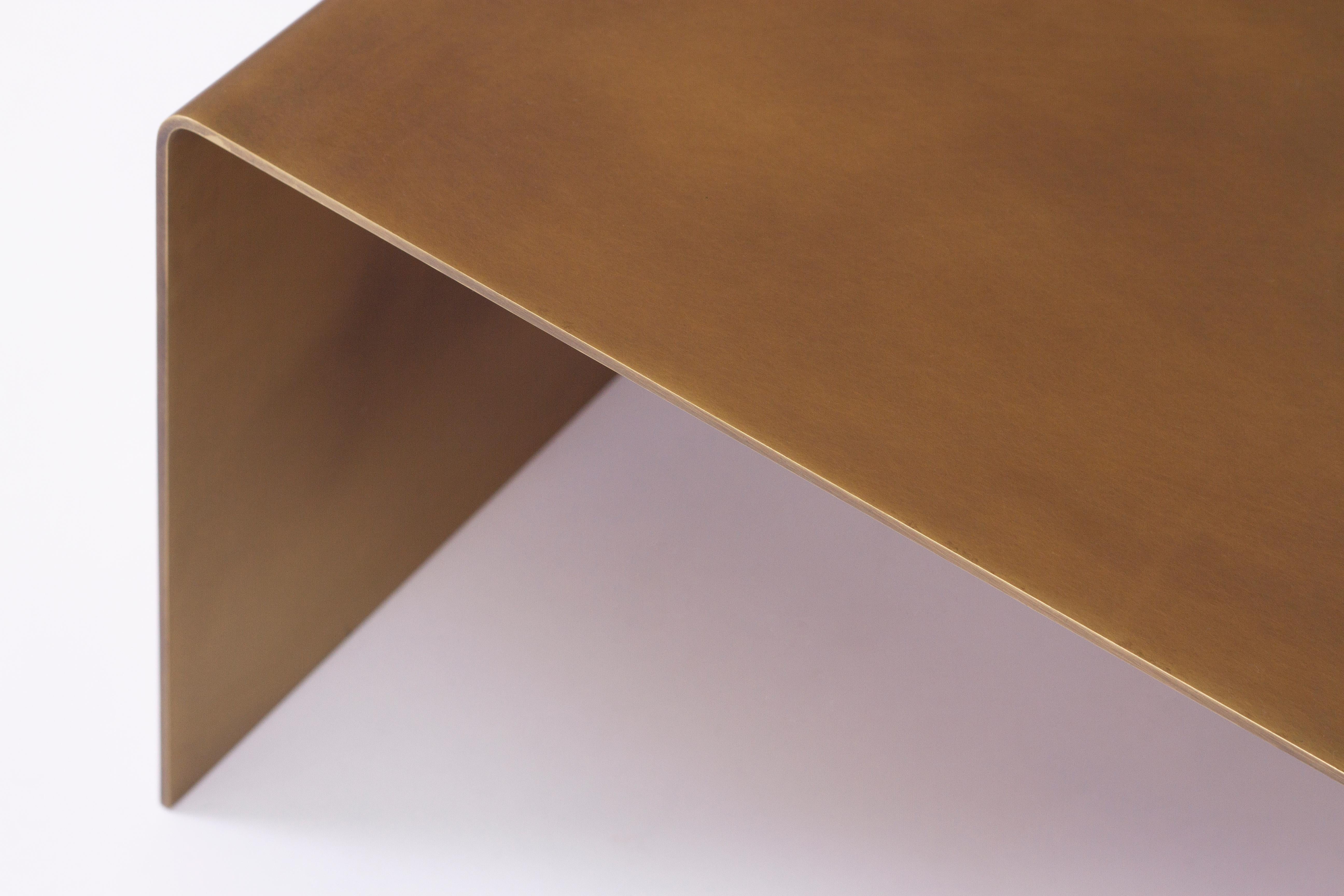 Modern SEGMENT Coffee Table in Burnished Brass by Estudio Persona