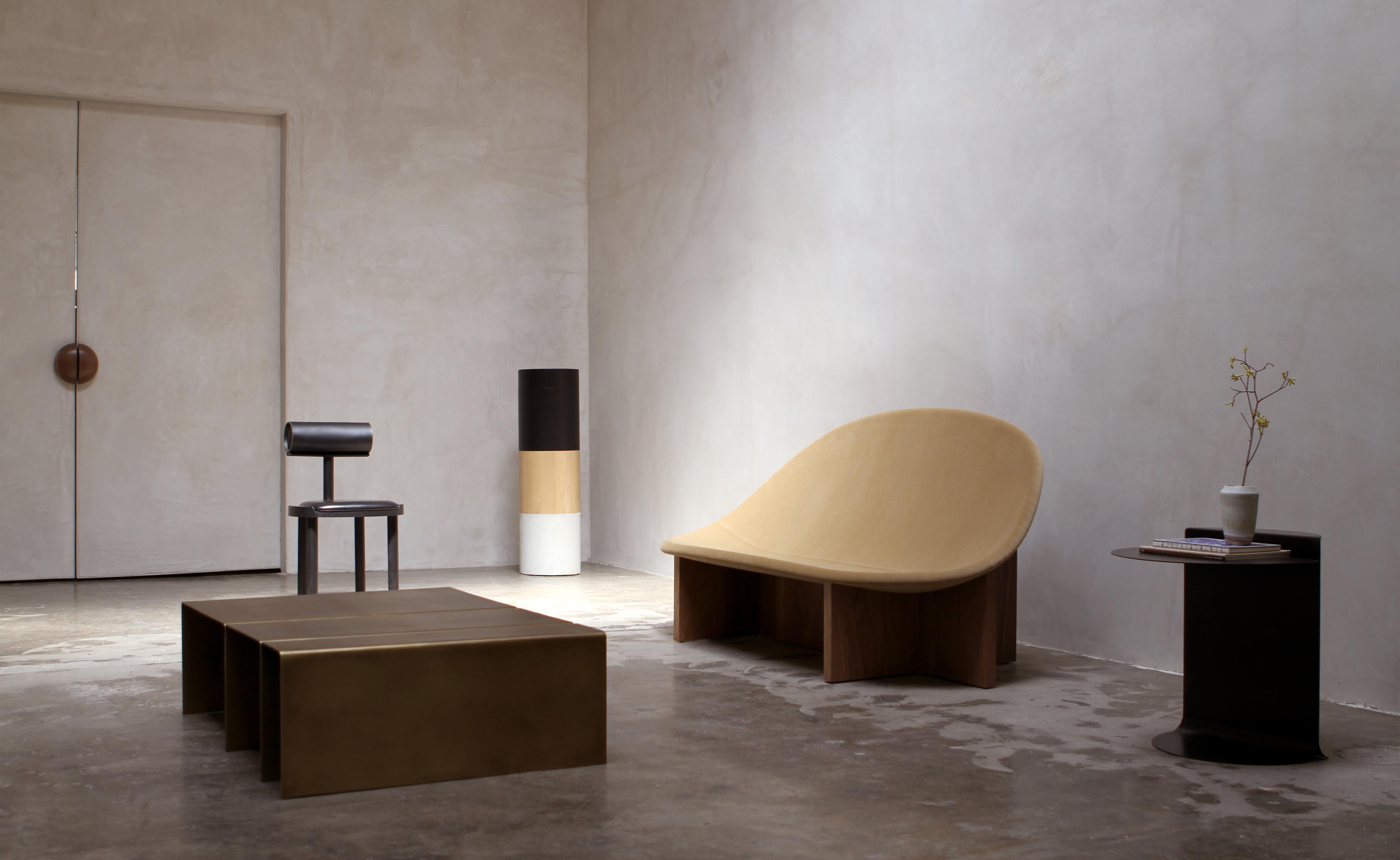 Contemporary SEGMENT Coffee Table in Burnished Brass by Estudio Persona
