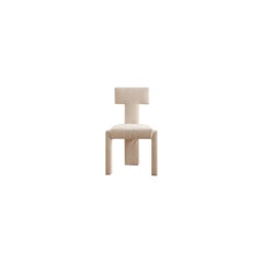 Segment Highback Dining Chair in Raw Linen Color by Trnk
