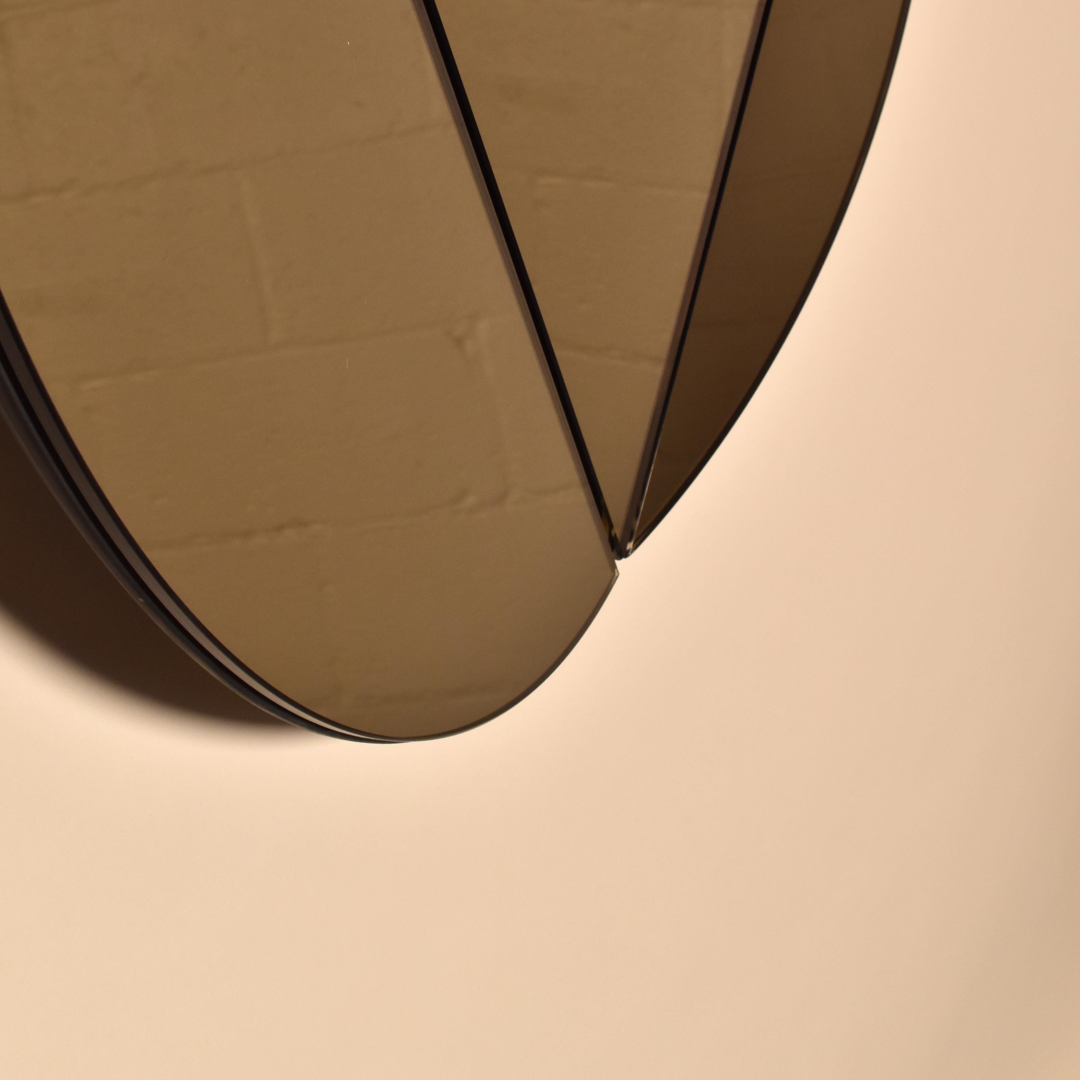 North American Segment Mirror, Modular Wall Mirror in Bronze, Custom Colors and Configurations For Sale