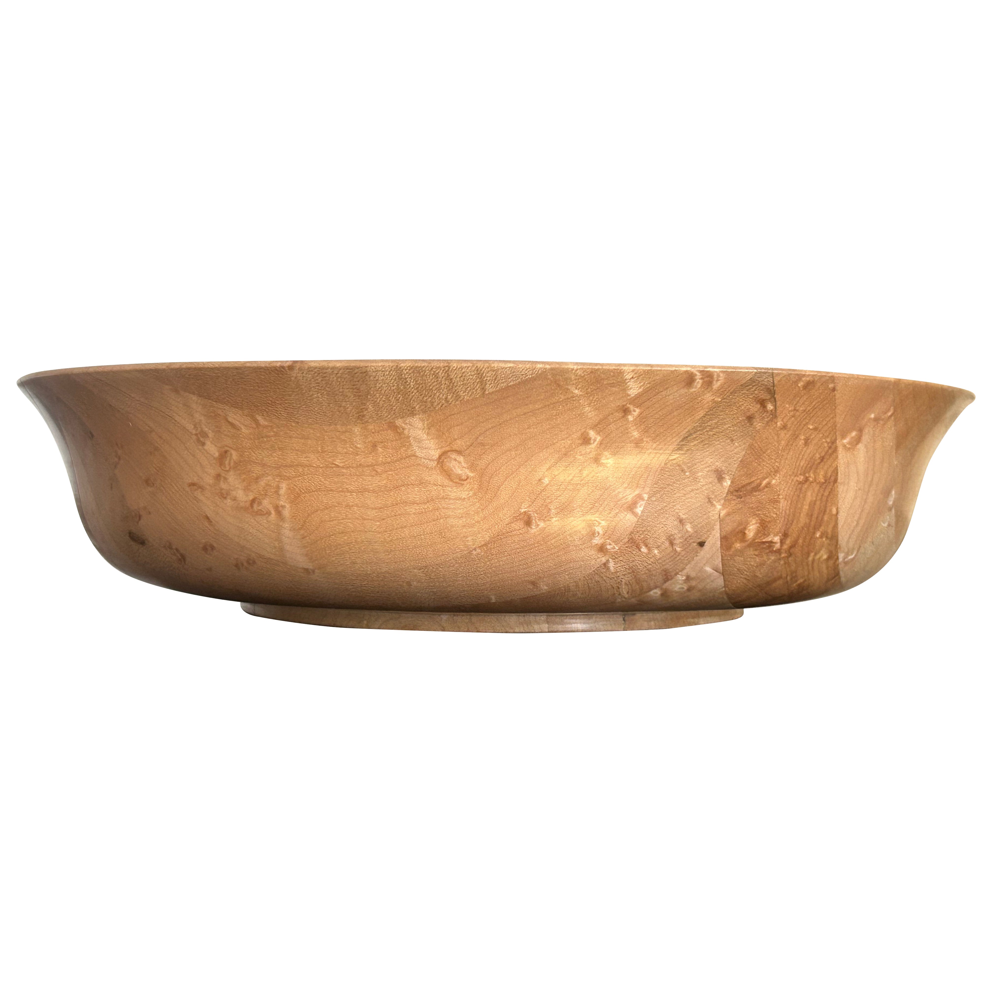 Studio Craft Segmented Birdseye Maple Wood Bowl George Campbell For Sale