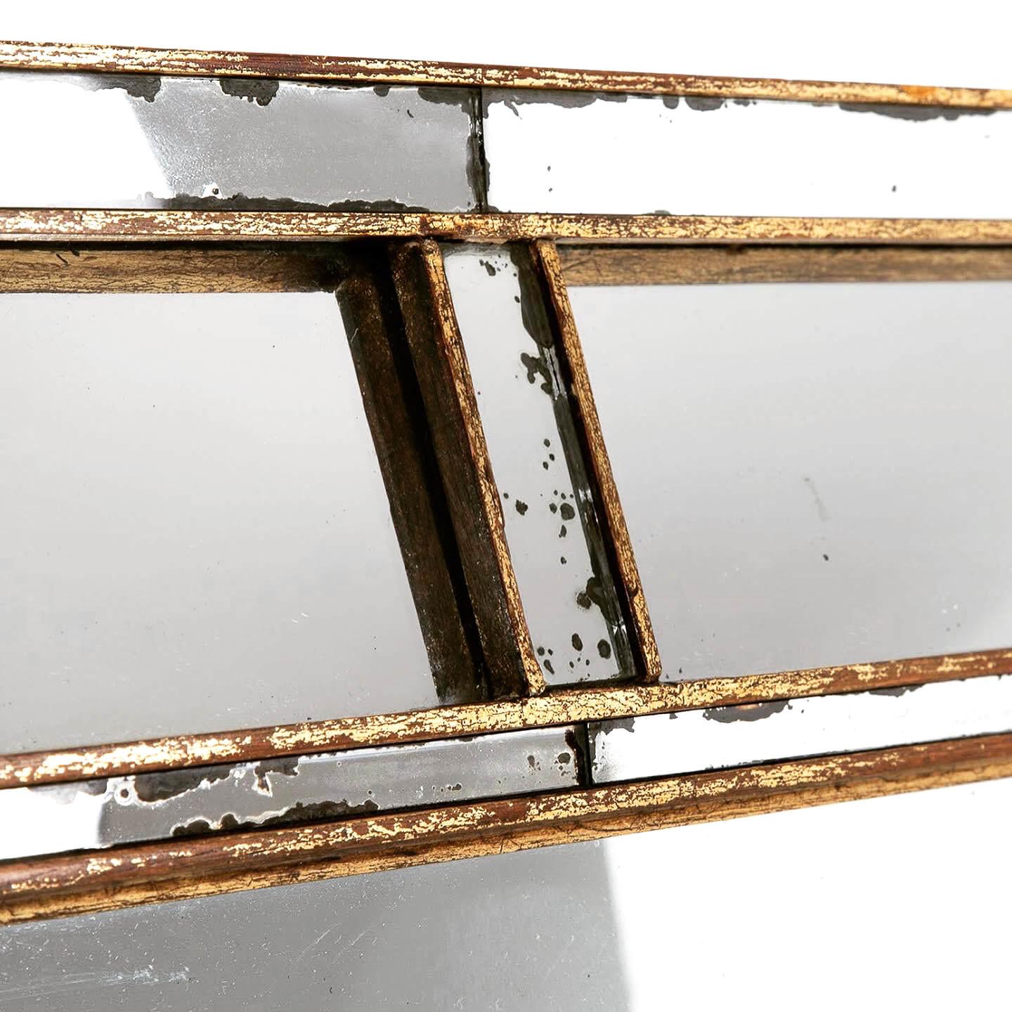 Art Deco Segmented Cushion Mirror For Sale