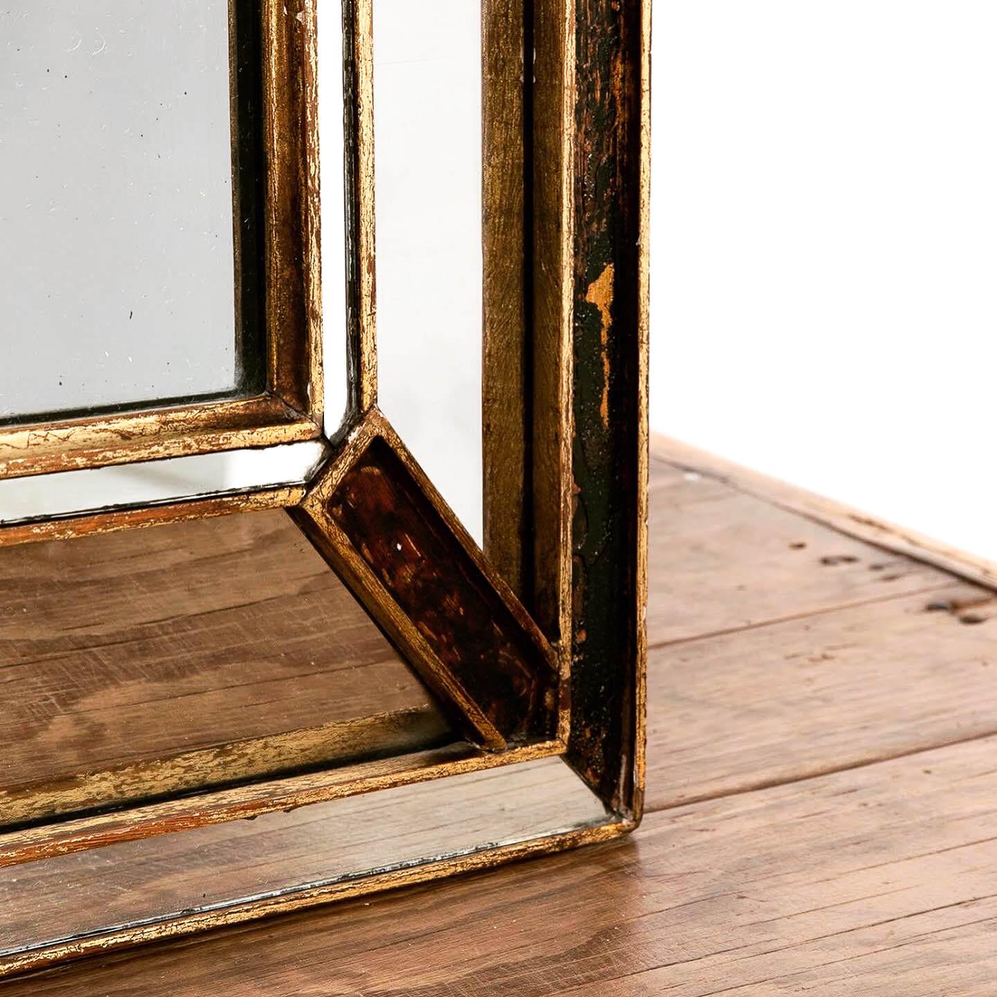 20th Century Segmented Cushion Mirror For Sale