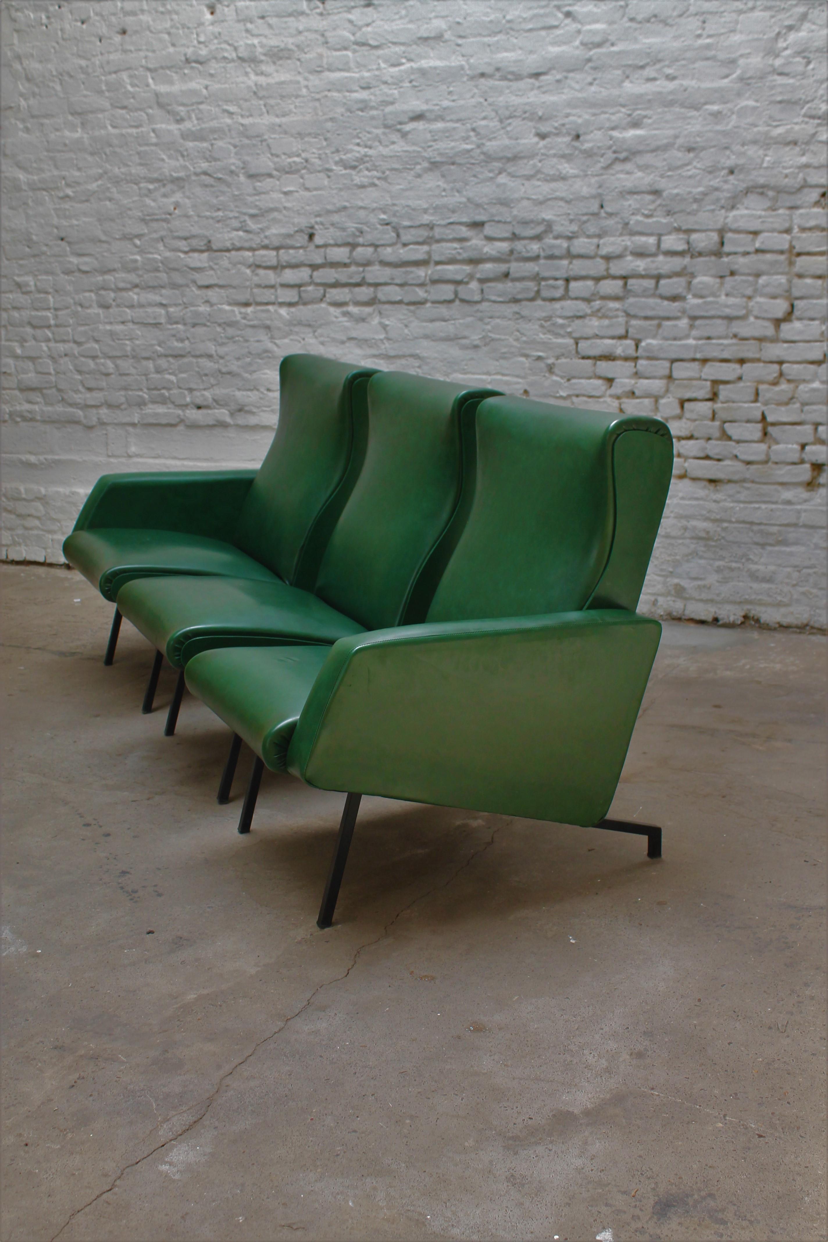 Mid-Century Modern Segmented Sofa Set by Pierre Guariche for Meurop, 1950s For Sale