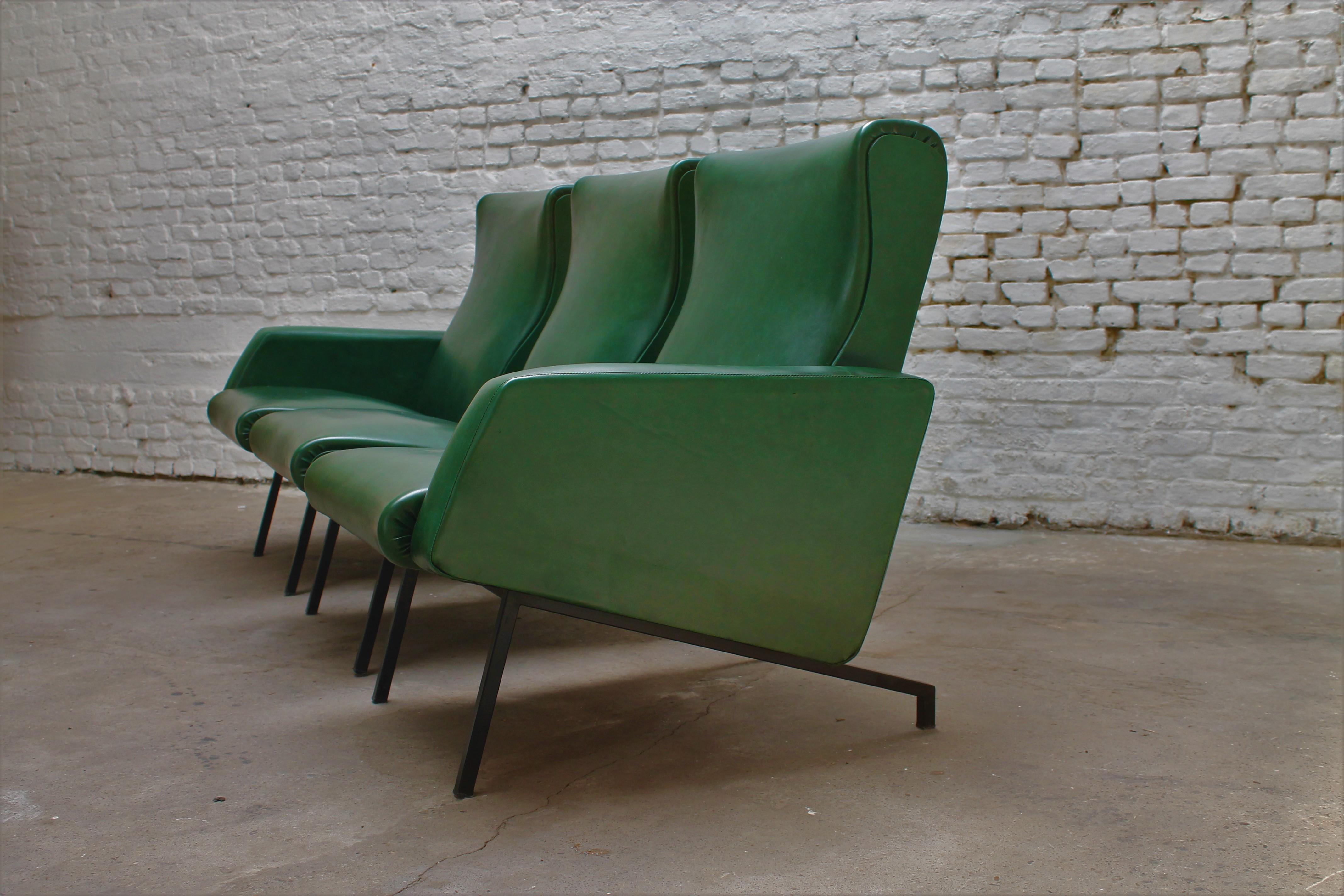 Belgian Segmented Sofa Set by Pierre Guariche for Meurop, 1950s For Sale