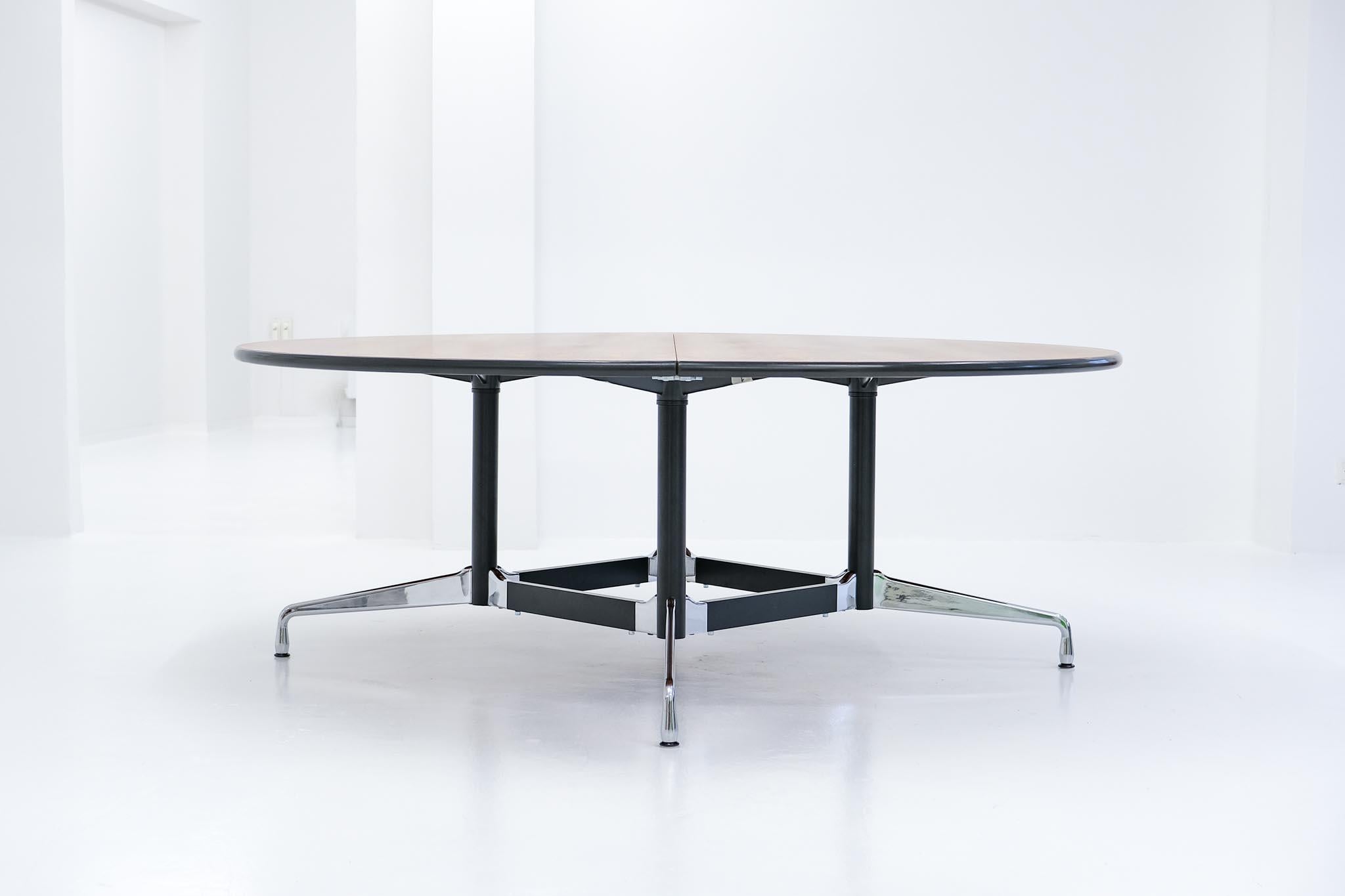 German Segmented Table with Brazilian Rosewood Top by Ray and Charles Eames, 1970s