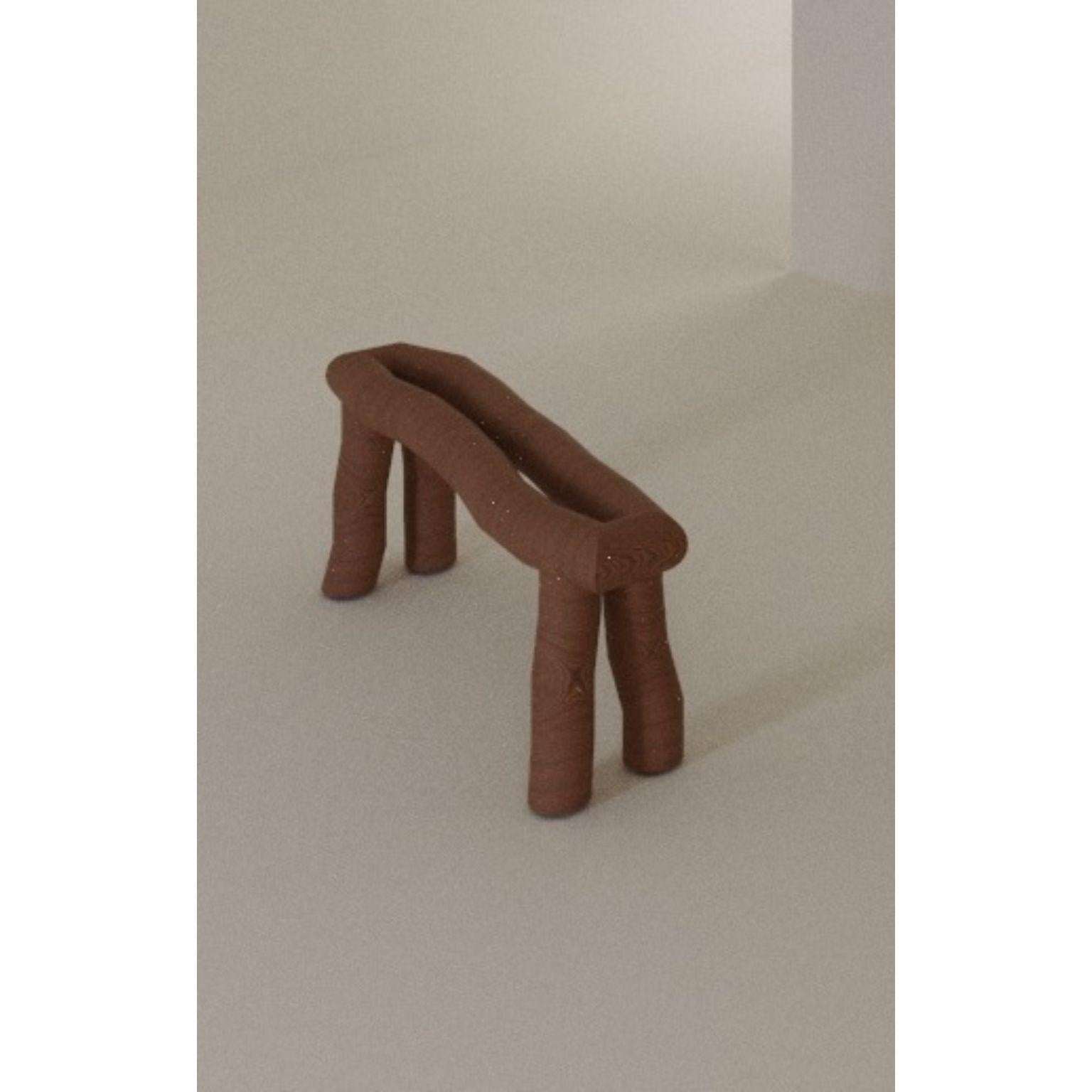 Segmento pine logs bench by Cara Davide
Dimensions: W 115 x D 28.5 x H 43 cm.
Materials: Pine logs.
Color: Light brown.
Also available in dark brown.

Segmento perceives ordinary objects in an abstracted form through the act of breaking down