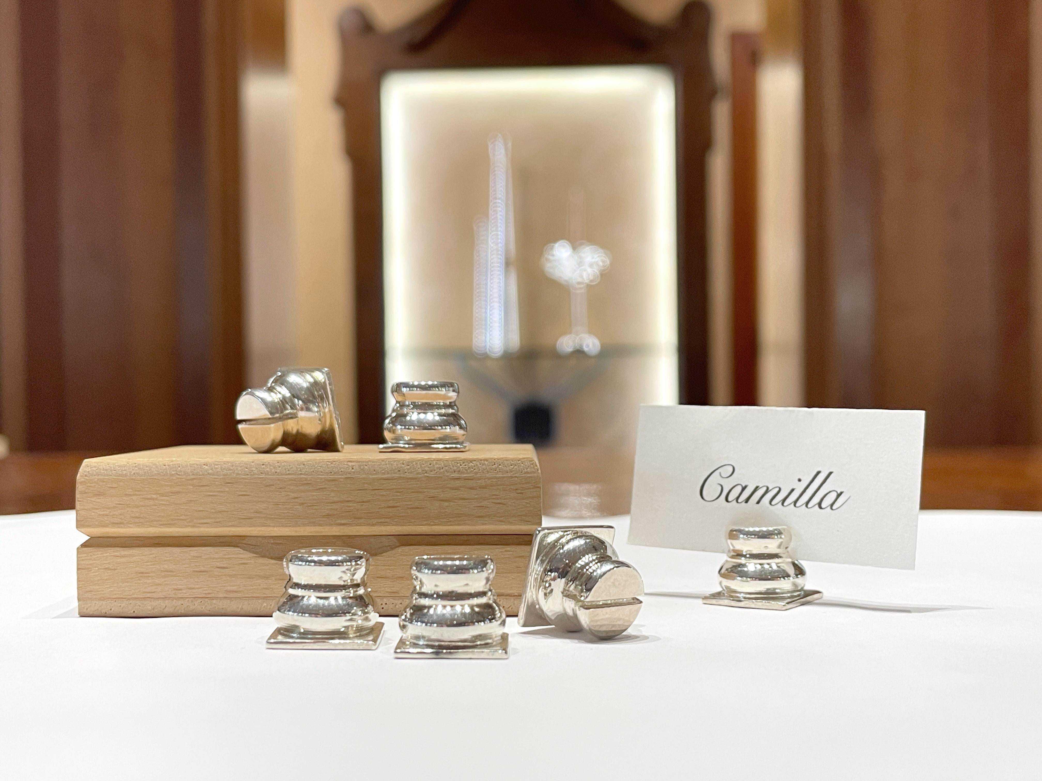 Contemporaneo Segnaposto da tavola Pampaloni in argento sterling 925 in vendita