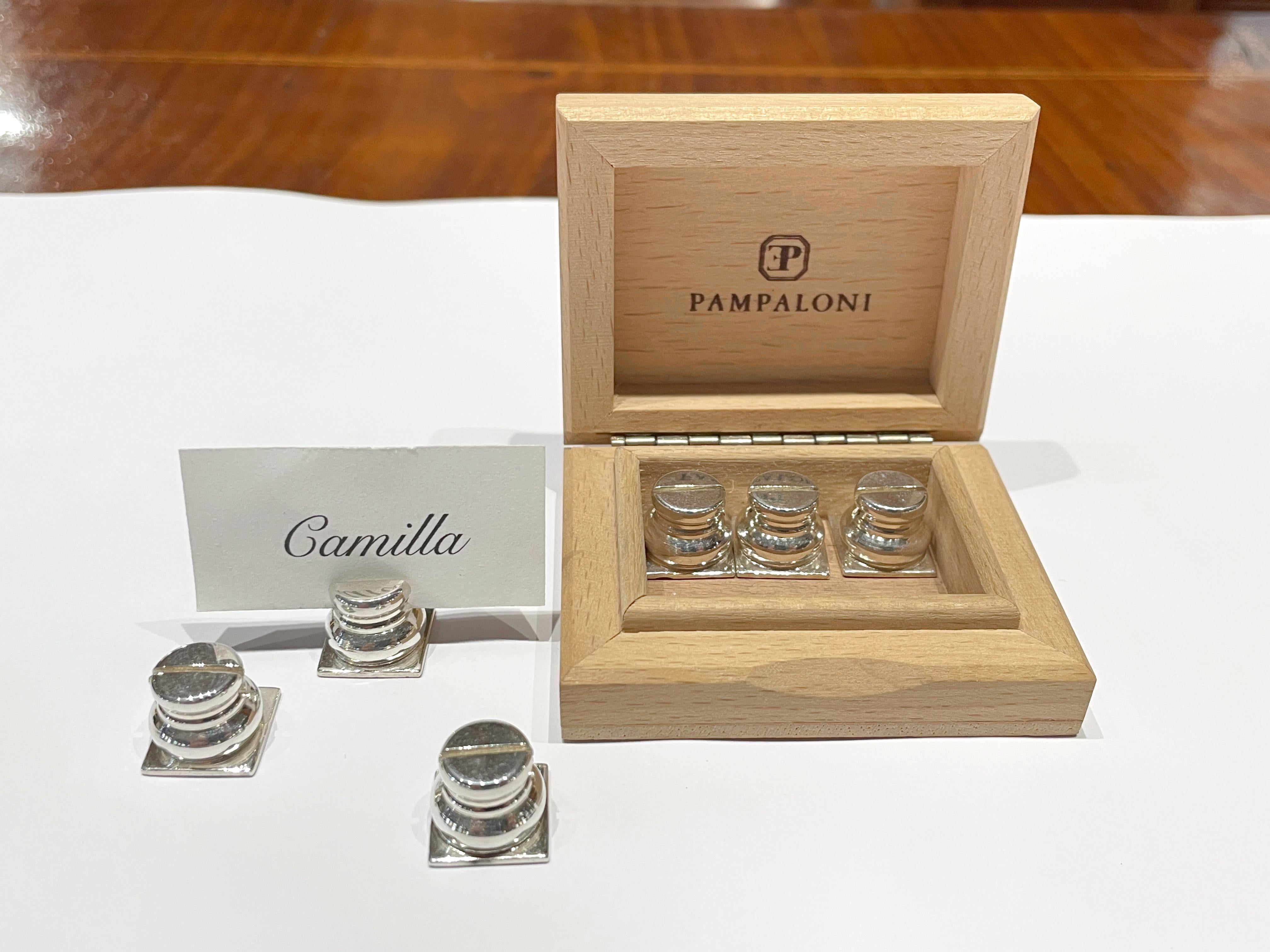 Segnaposto da tavola Pampaloni in argento sterling 925 In condizioni Nuovo in vendita a Perugia, IT