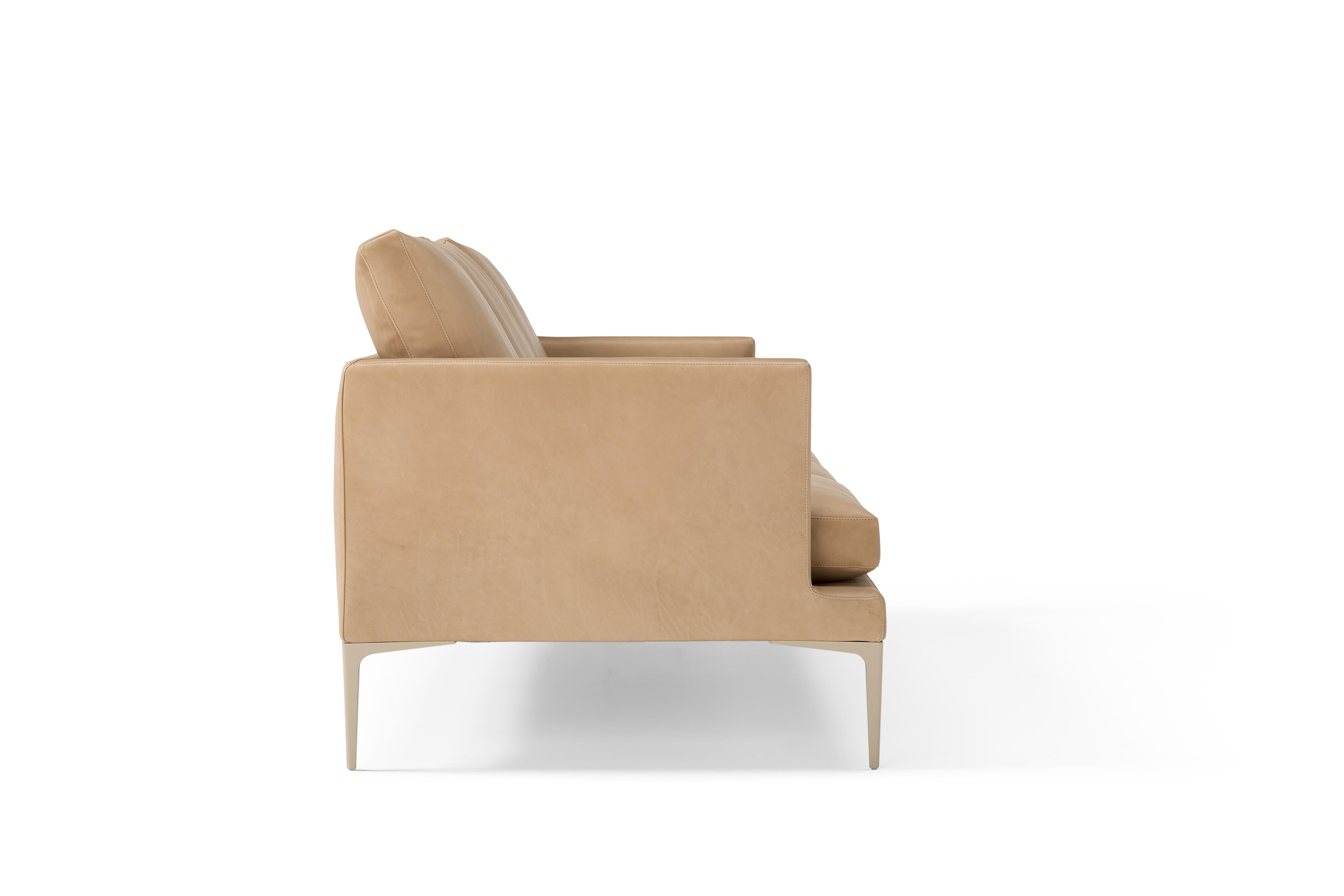 XXIe siècle et contemporain Segno Canapé en cuir 3 places par Amura Lab en vente