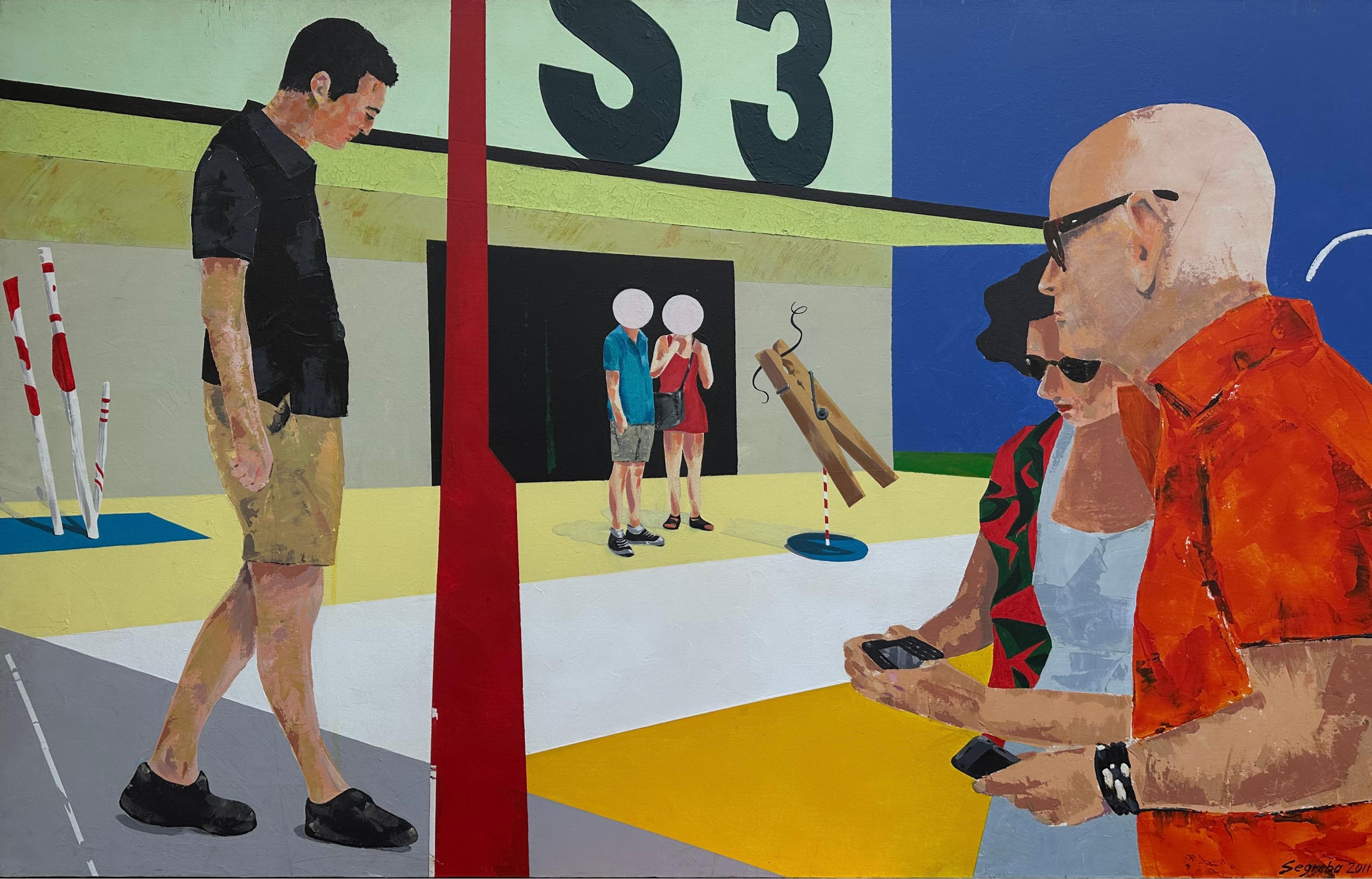 Arts3 mixed media. painting - Black Landscape Painting by SEGREBA