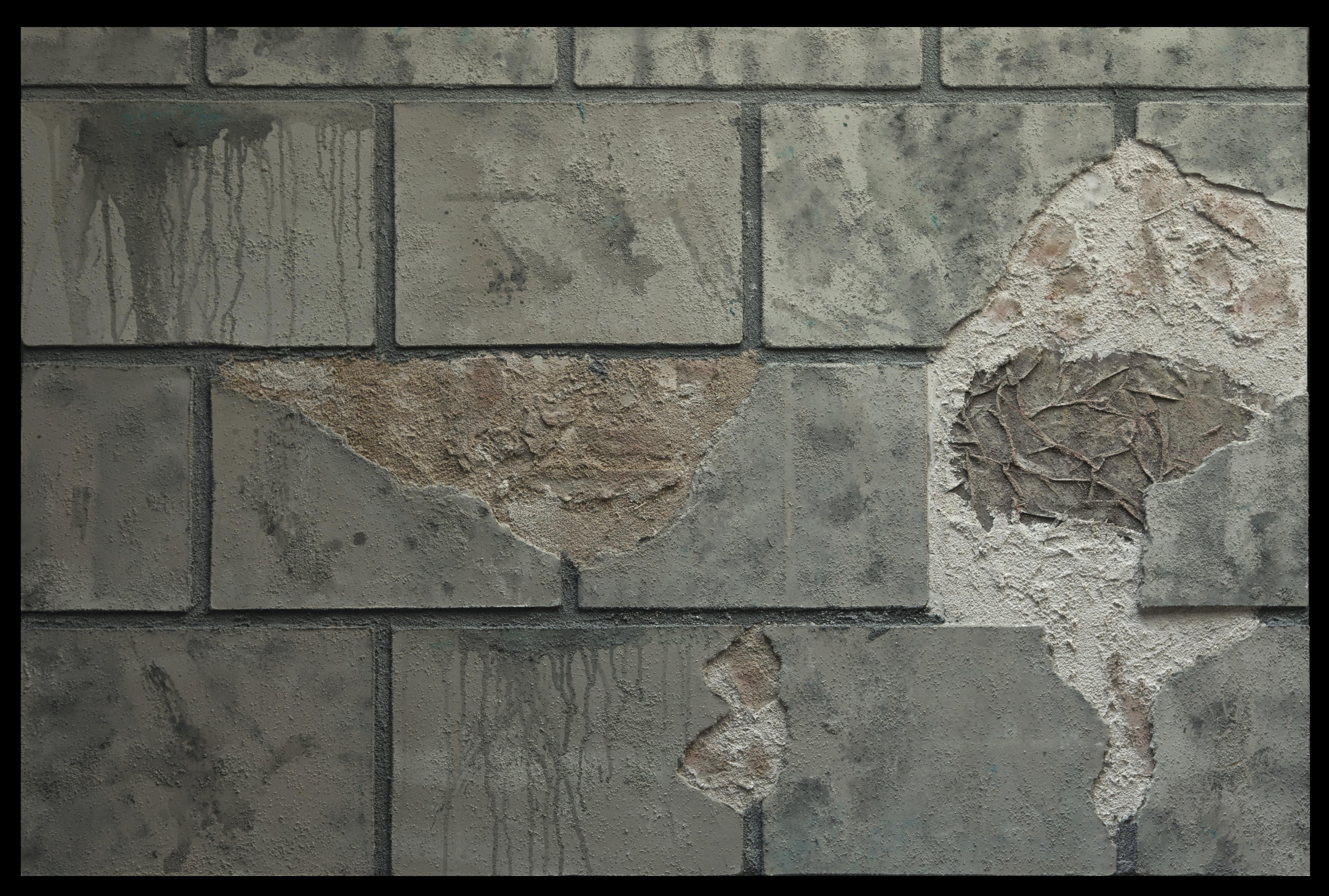Broken hearted mixed media. painting - Gray Landscape Painting by SEGREBA