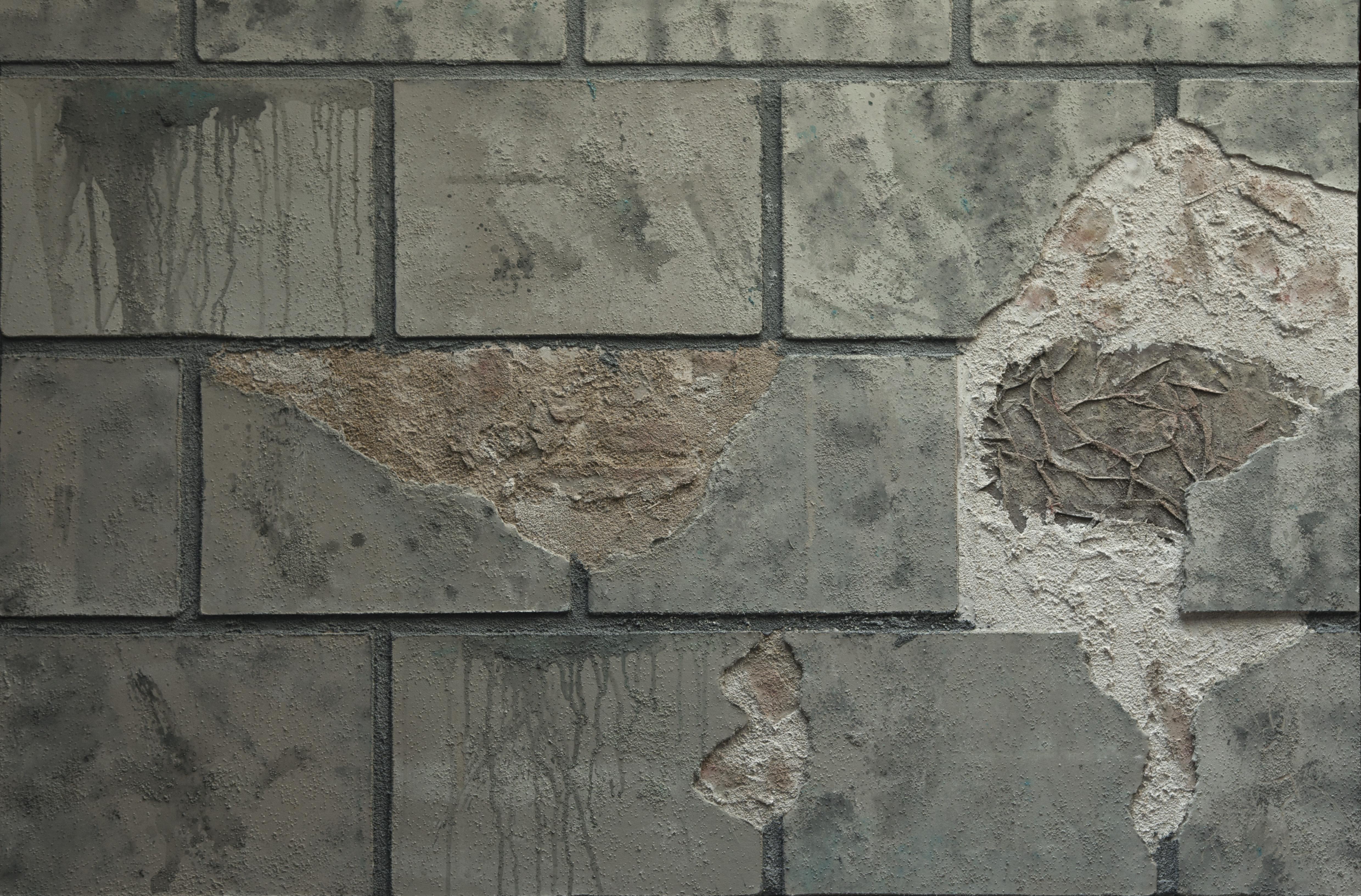 SEGREBA Landscape Painting - Broken Nhearted Mixed Media Painting, Contemporary, Framed, 2010+