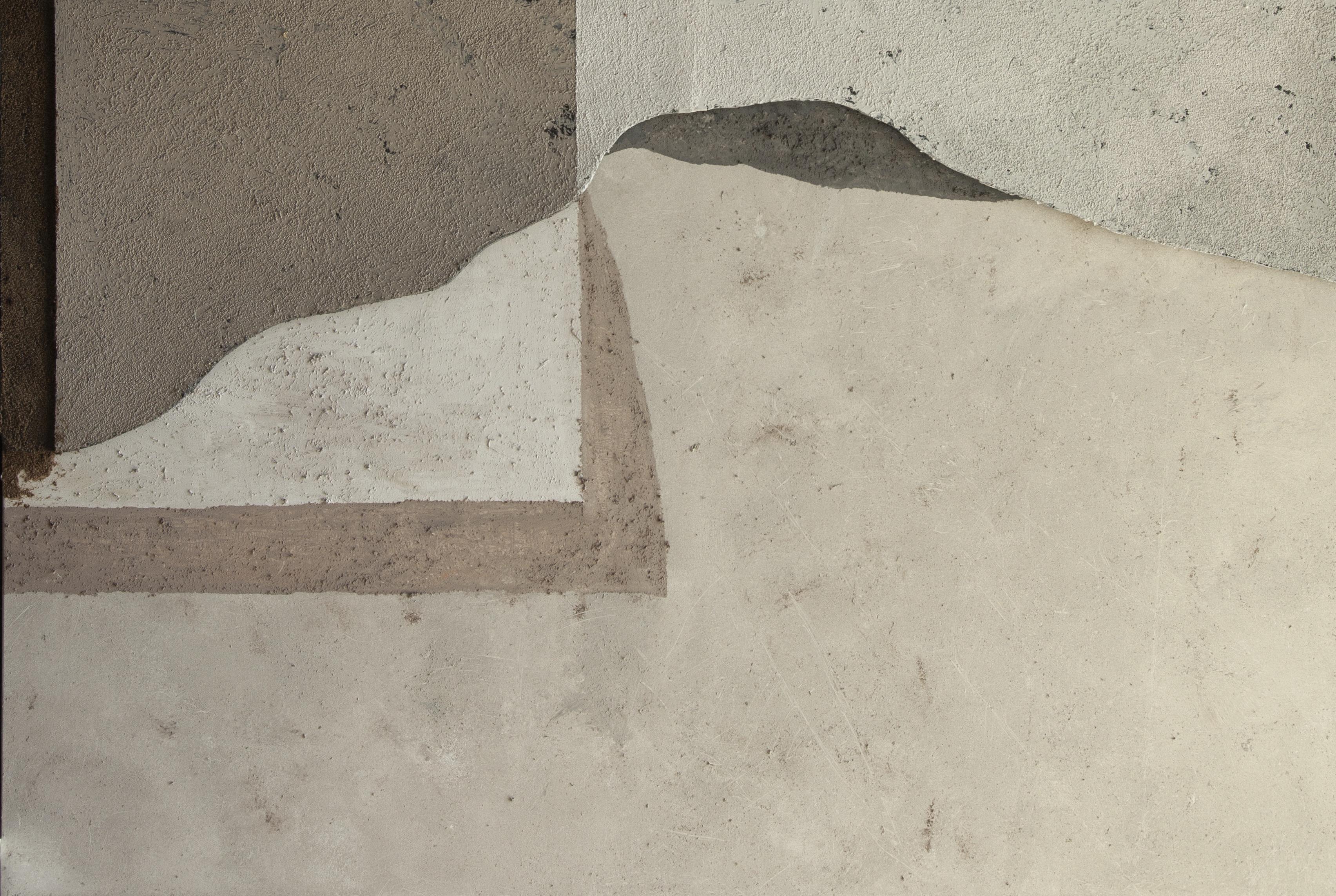 Stones and wall  mixed media. painting - Contemporary Painting by SEGREBA