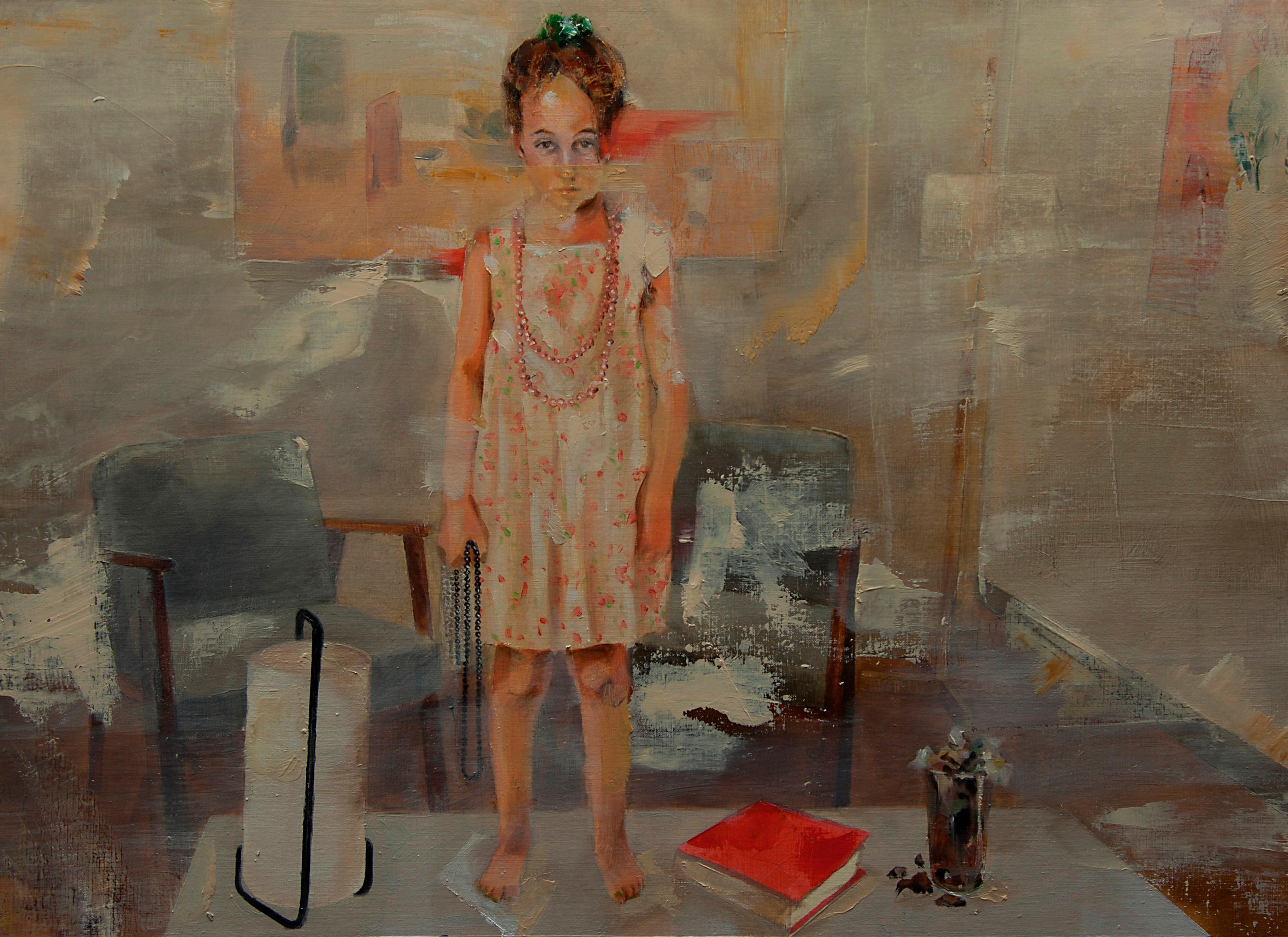 Das Mädchen von Rene Metras Mischtechnik. Gemälde (Zeitgenössisch), Painting, von SEGREBA