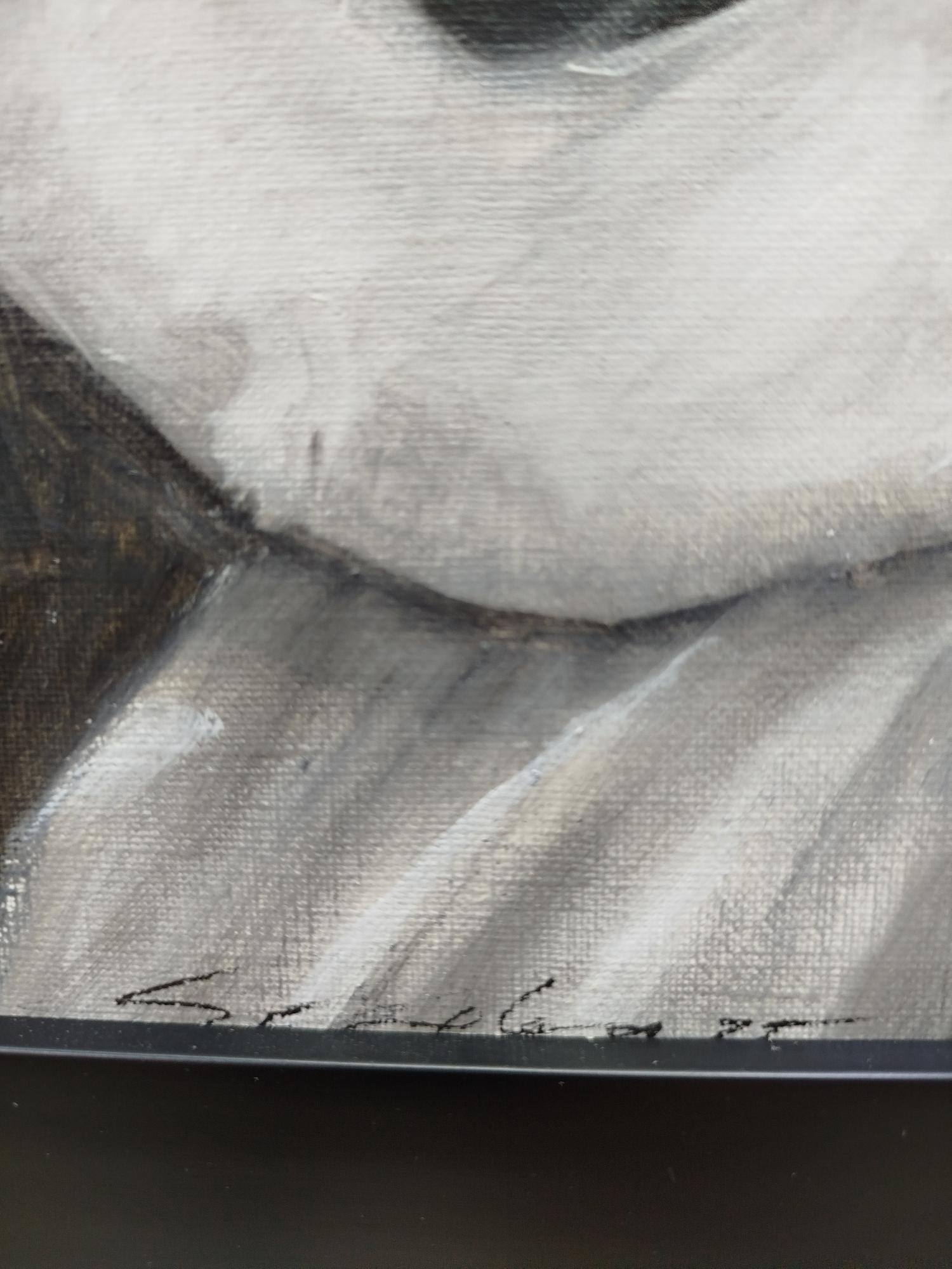 le monde entre tes mains sera meilleur mixed media. peinture - Gris Landscape Painting par SEGREBA