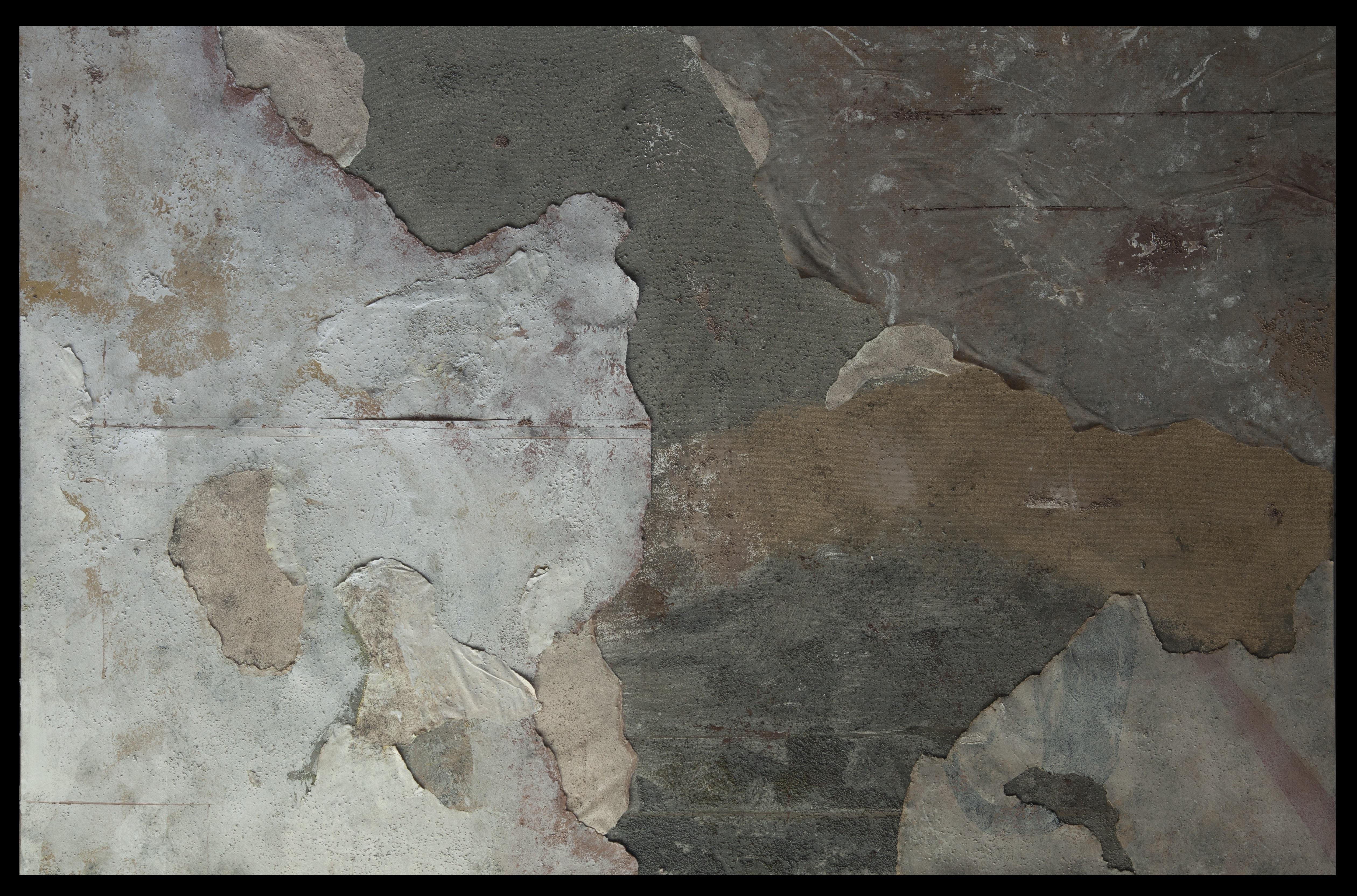 Urban artists mixed media. painting - Gray Landscape Painting by SEGREBA