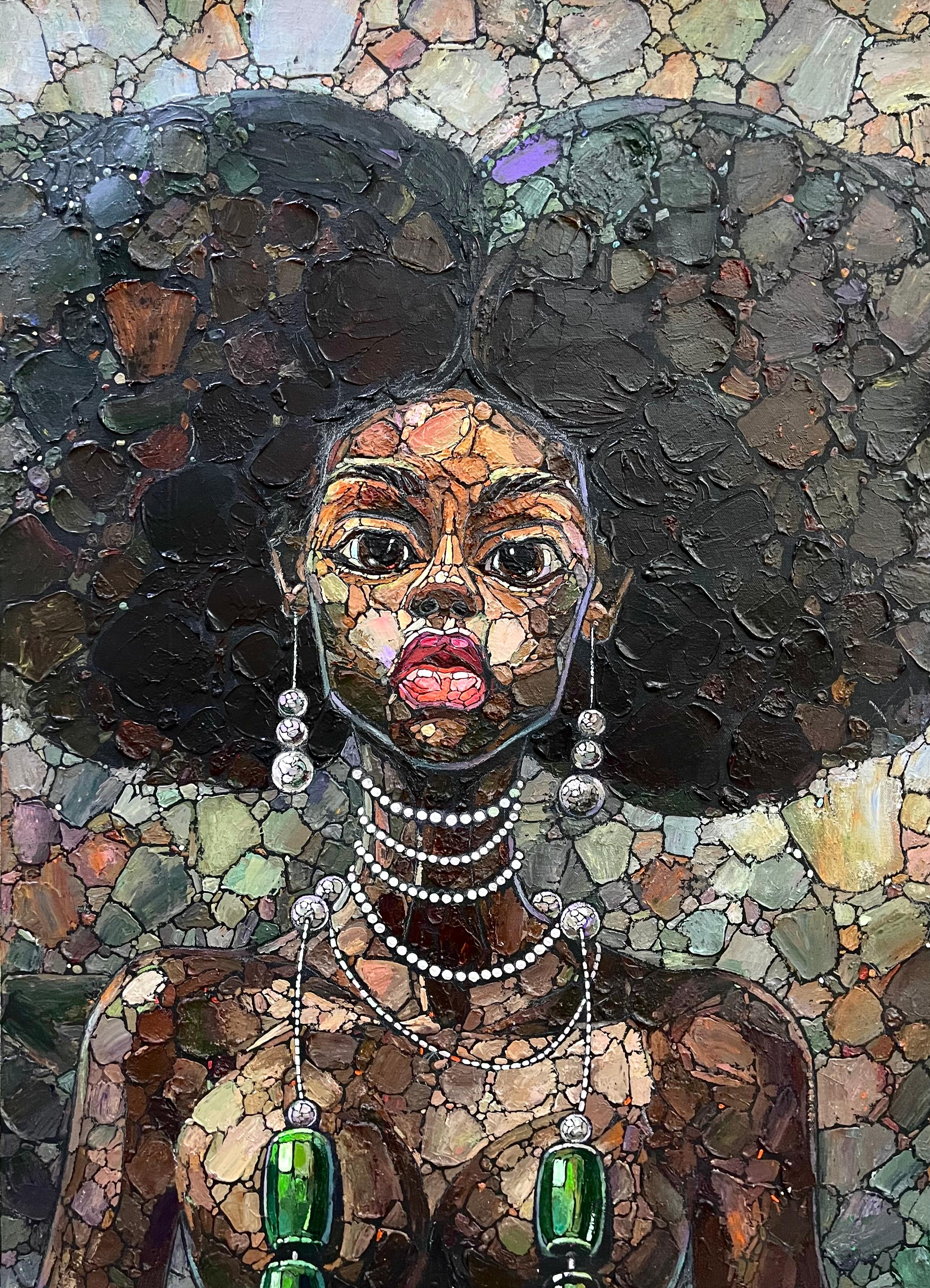 Segun Phillips Portrait Painting - Beauty From Within
