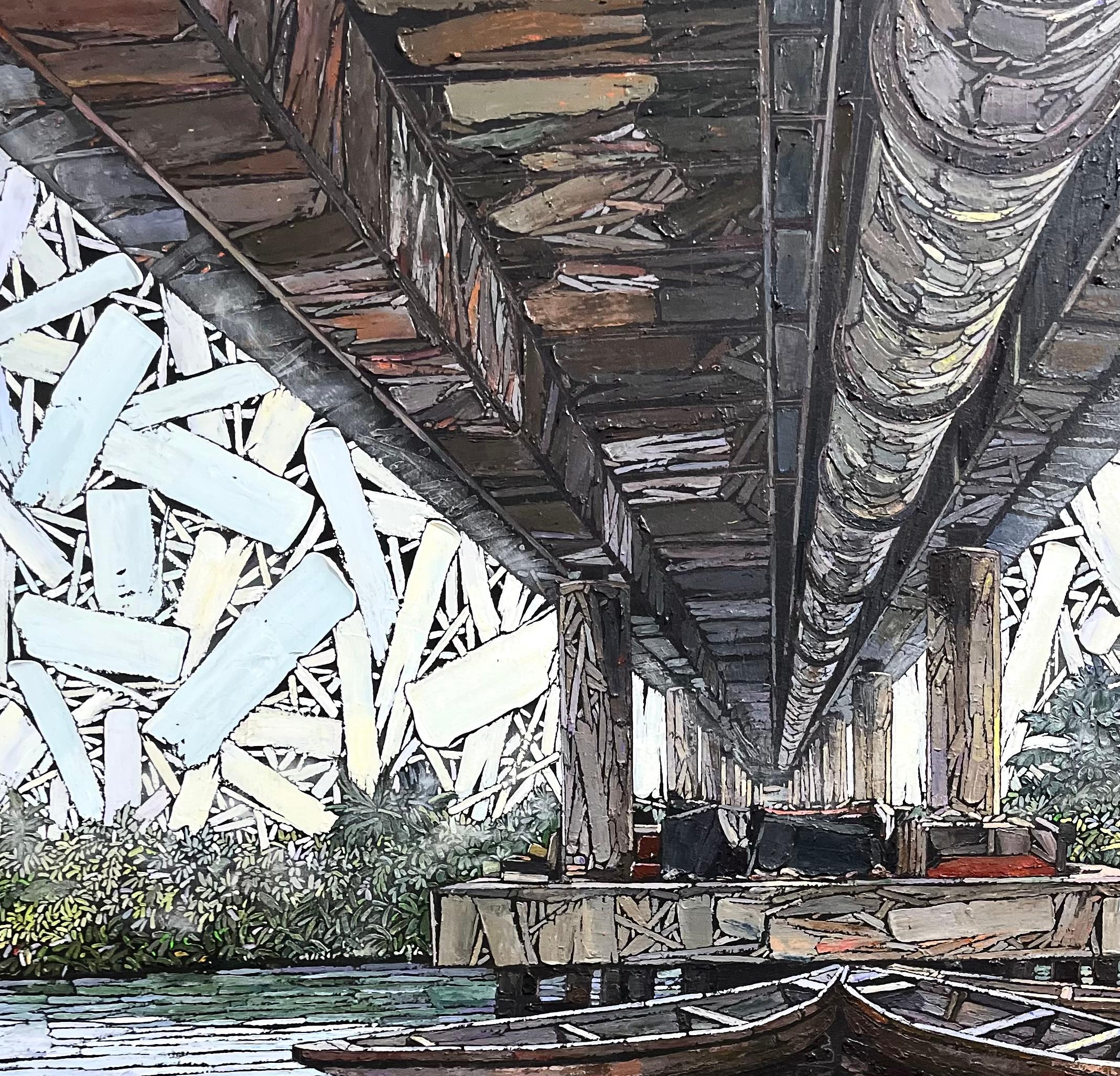 Life Under Bridge 2 - Painting by Segun Phillips