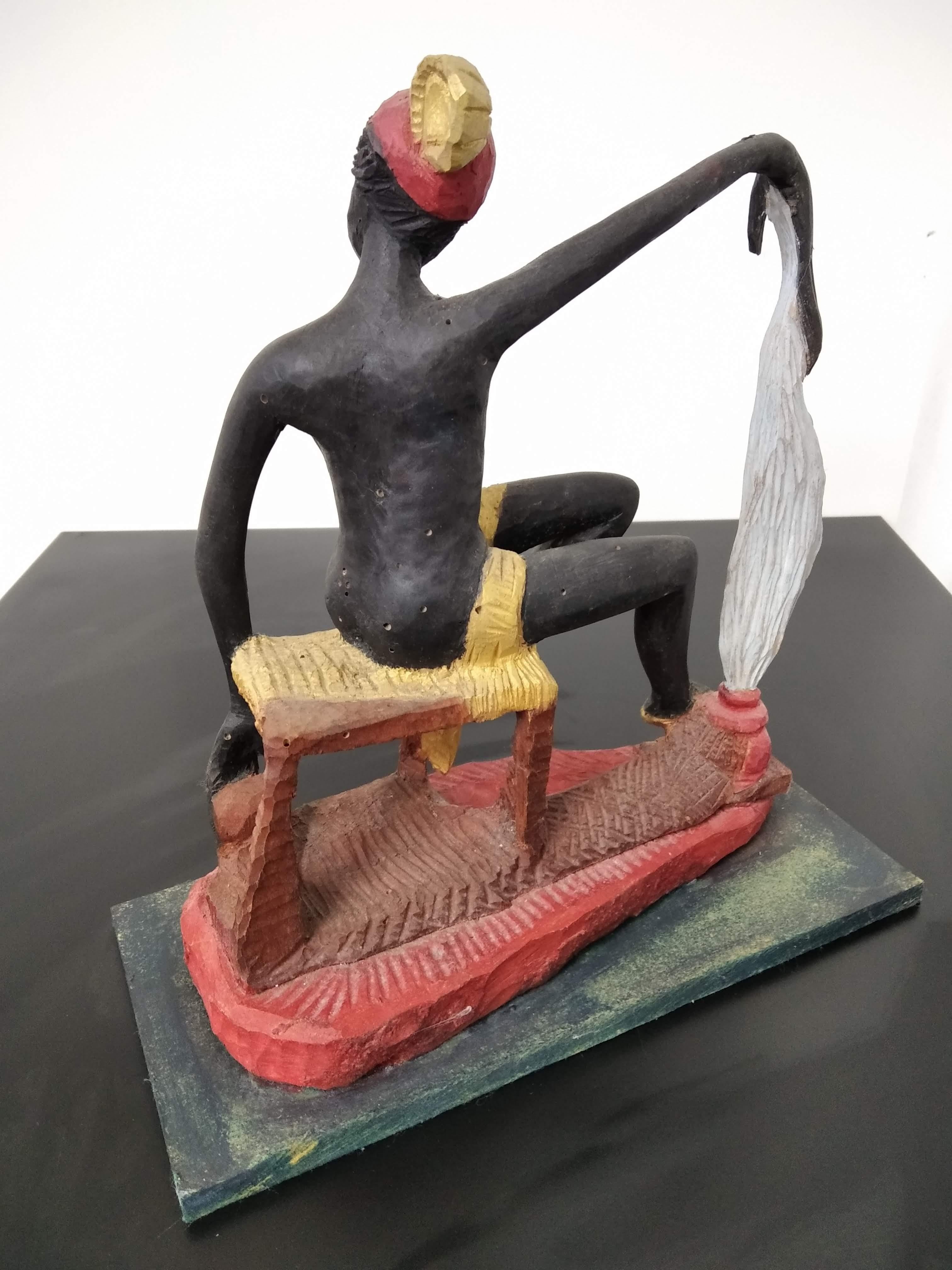 Diosa ébano - Sculpture by Segundo Gutiérrez