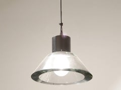 Seguso, Pendant Light in Glass and Lacquered Metal, circa 1950