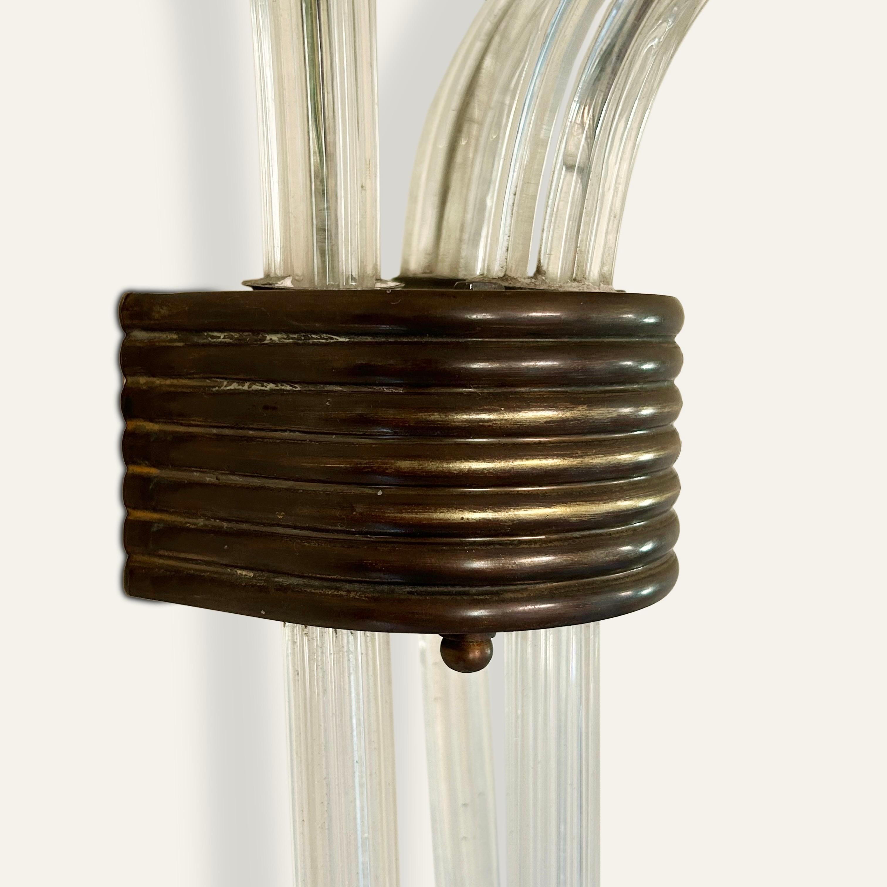 20th Century Seguso 1940s Pair of Murano Wall Lights