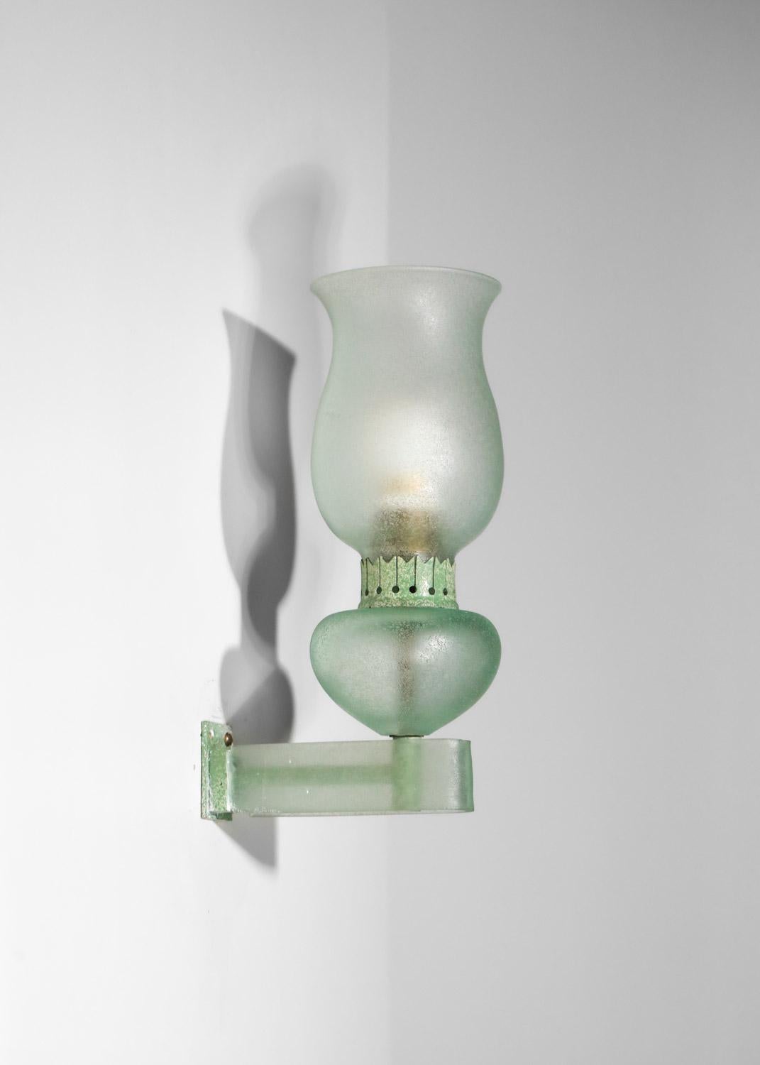 Lampada da parete Seguso anni '60/'70 in vetro di Murano - I579 in vendita 4