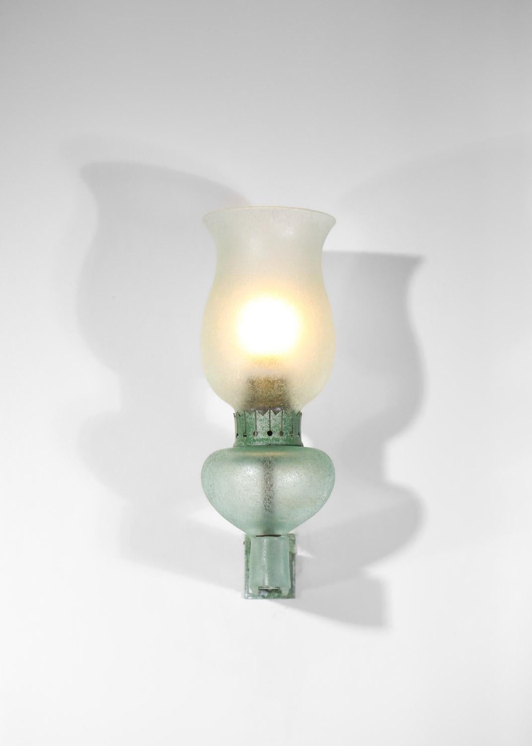Mid-Century moderno Lampada da parete Seguso anni '60/'70 in vetro di Murano - I579 in vendita