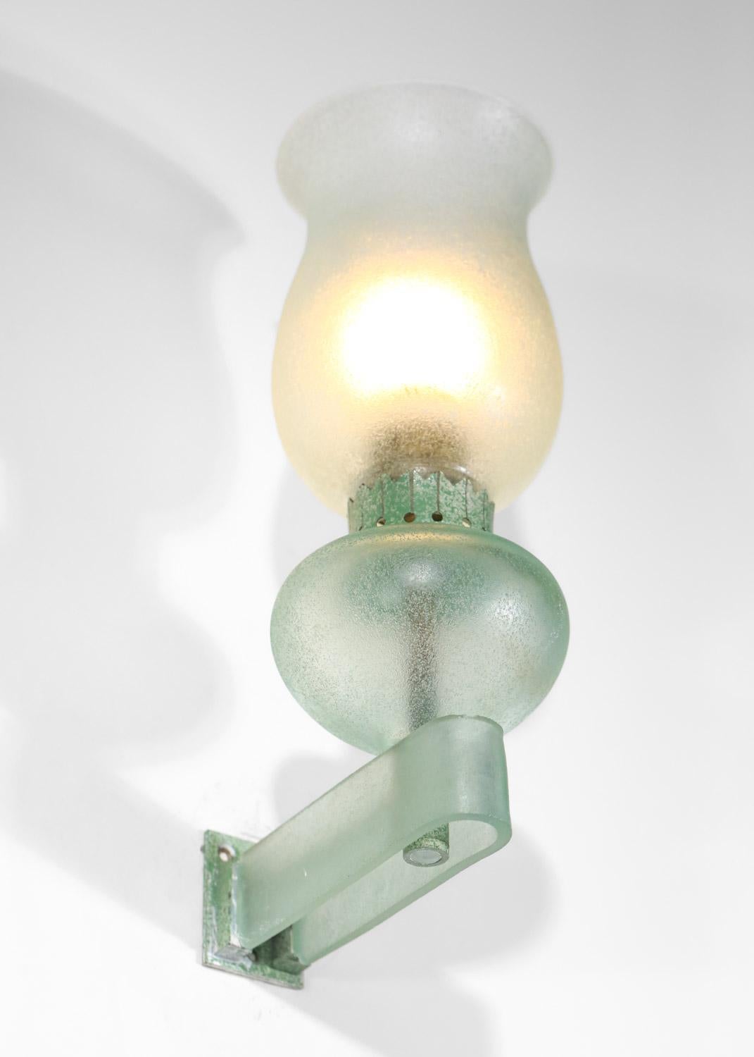 Lampada da parete Seguso anni '60/'70 in vetro di Murano - I579 In condizioni buone in vendita a Ternay, Auvergne-Rhône-Alpes