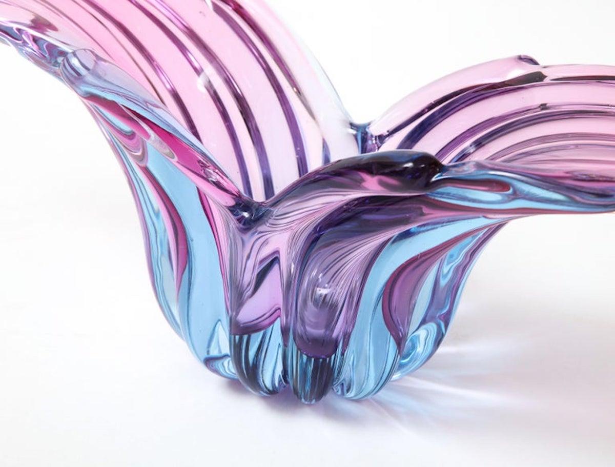Vaso in vetro di Murano Seguso Ametista/Magenta in vendita 3