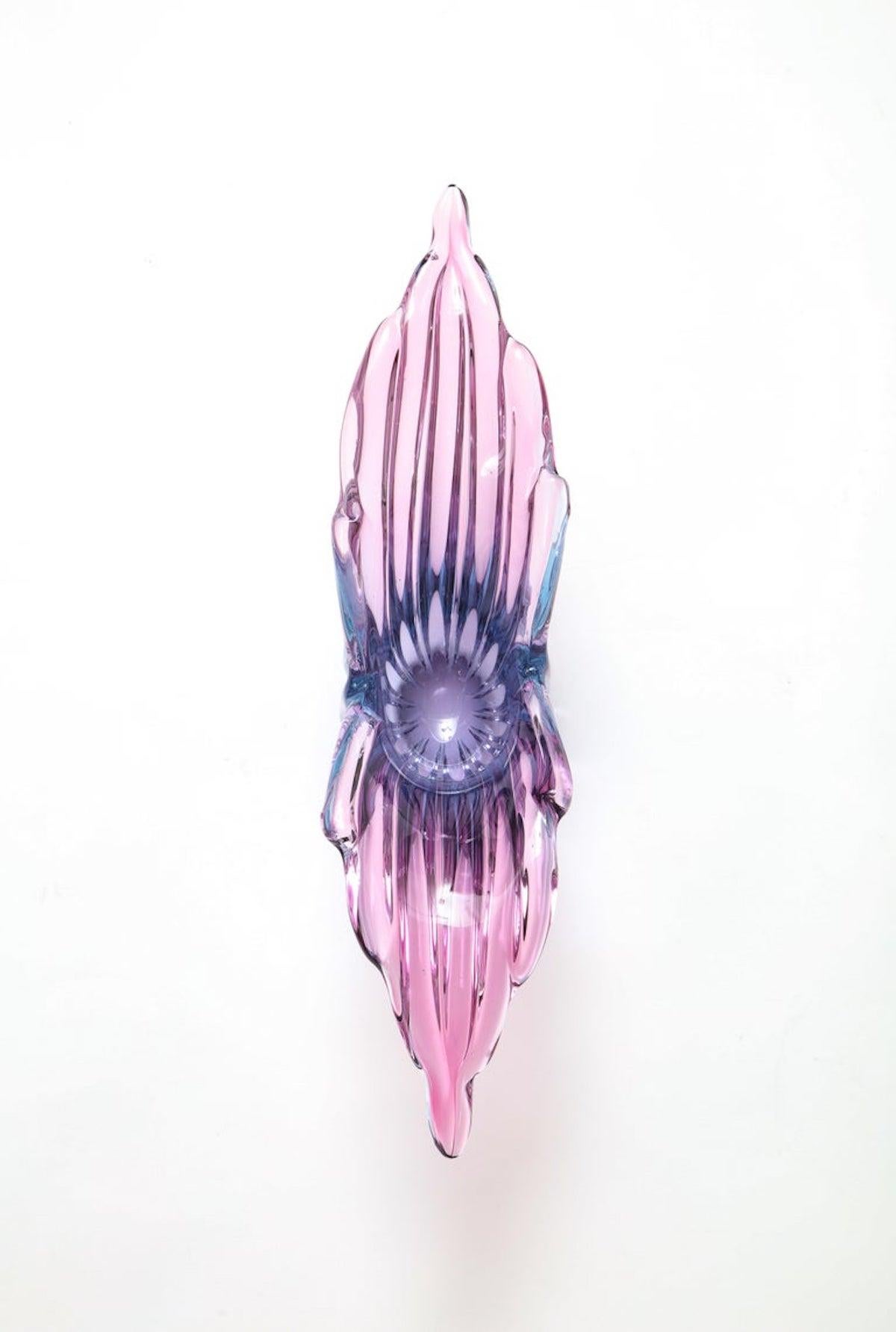 Vaso in vetro di Murano Seguso Ametista/Magenta in vendita 4