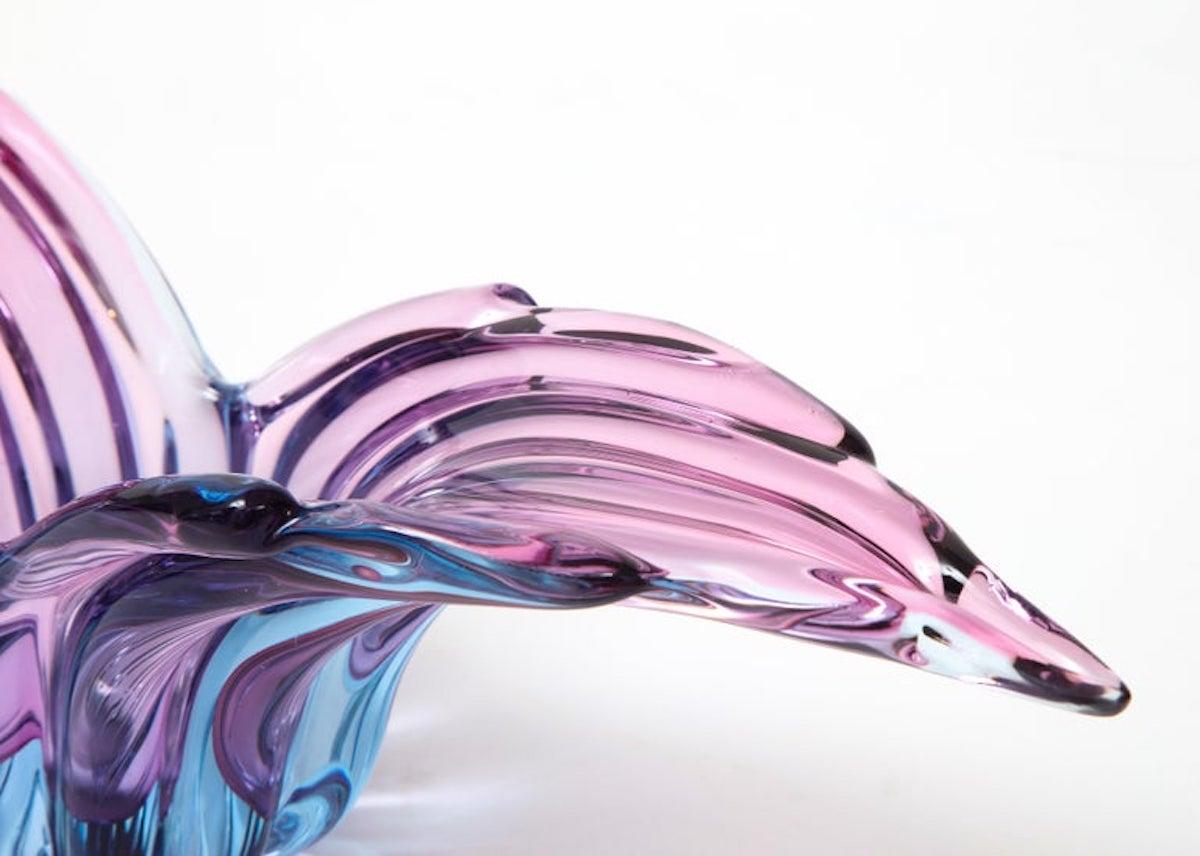 Vaso in vetro di Murano Seguso Ametista/Magenta in vendita 5