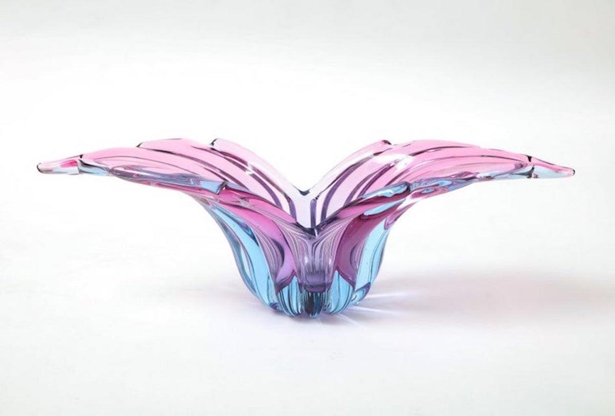 Mid-Century moderno Vaso in vetro di Murano Seguso Ametista/Magenta in vendita