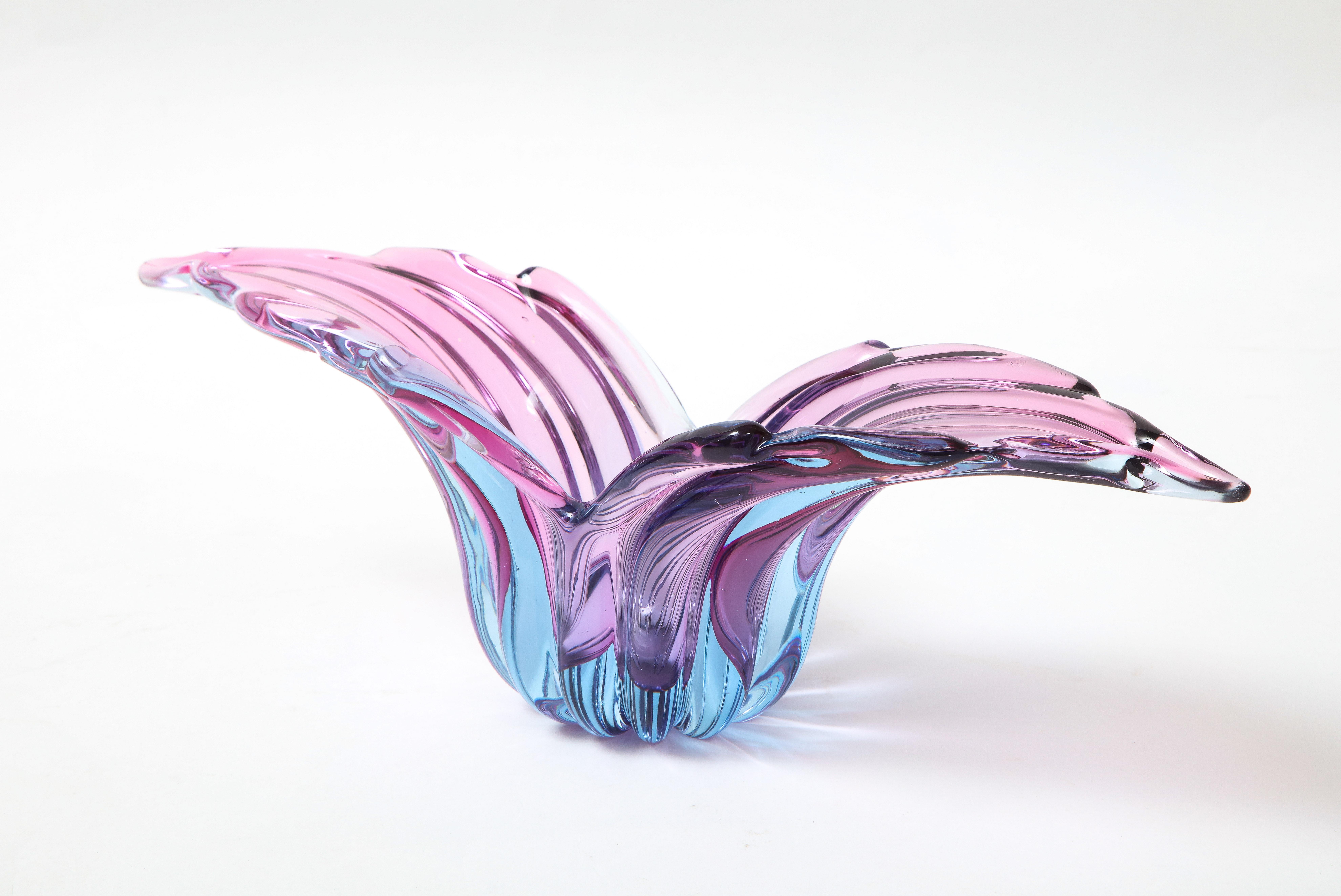Italian Seguso Amethyst/Magenta Murano Glass Vessel