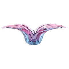 Vaso in vetro di Murano Seguso Ametista/Magenta