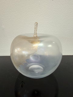 Seguso Apple Sculpture with Gold Leaf, Italy, 1970s