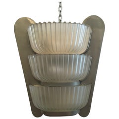 Seguso Applique en verre métallique Crome, Italie, 1930