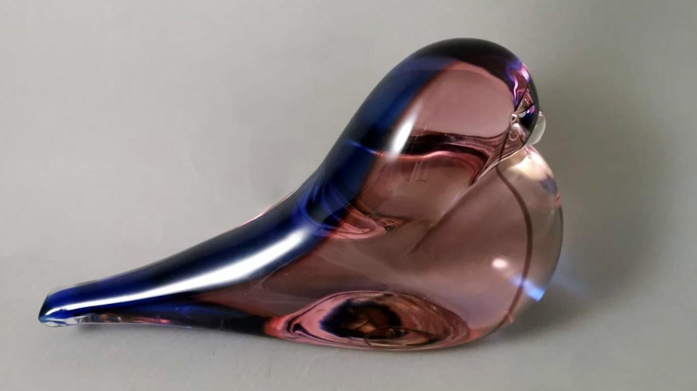 Seguso Archimede Murano - Grande paire d'oiseaux en forme de Vetro Sommerso en vente 2