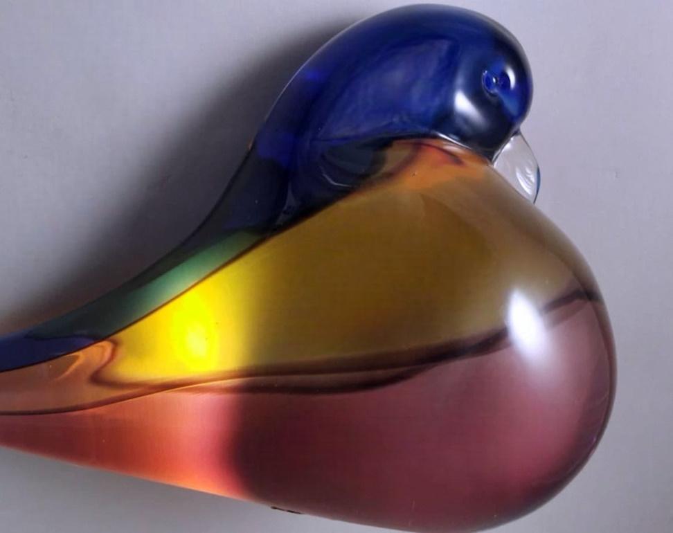 Seguso Archimede Murano - Grande paire d'oiseaux en forme de Vetro Sommerso en vente 10