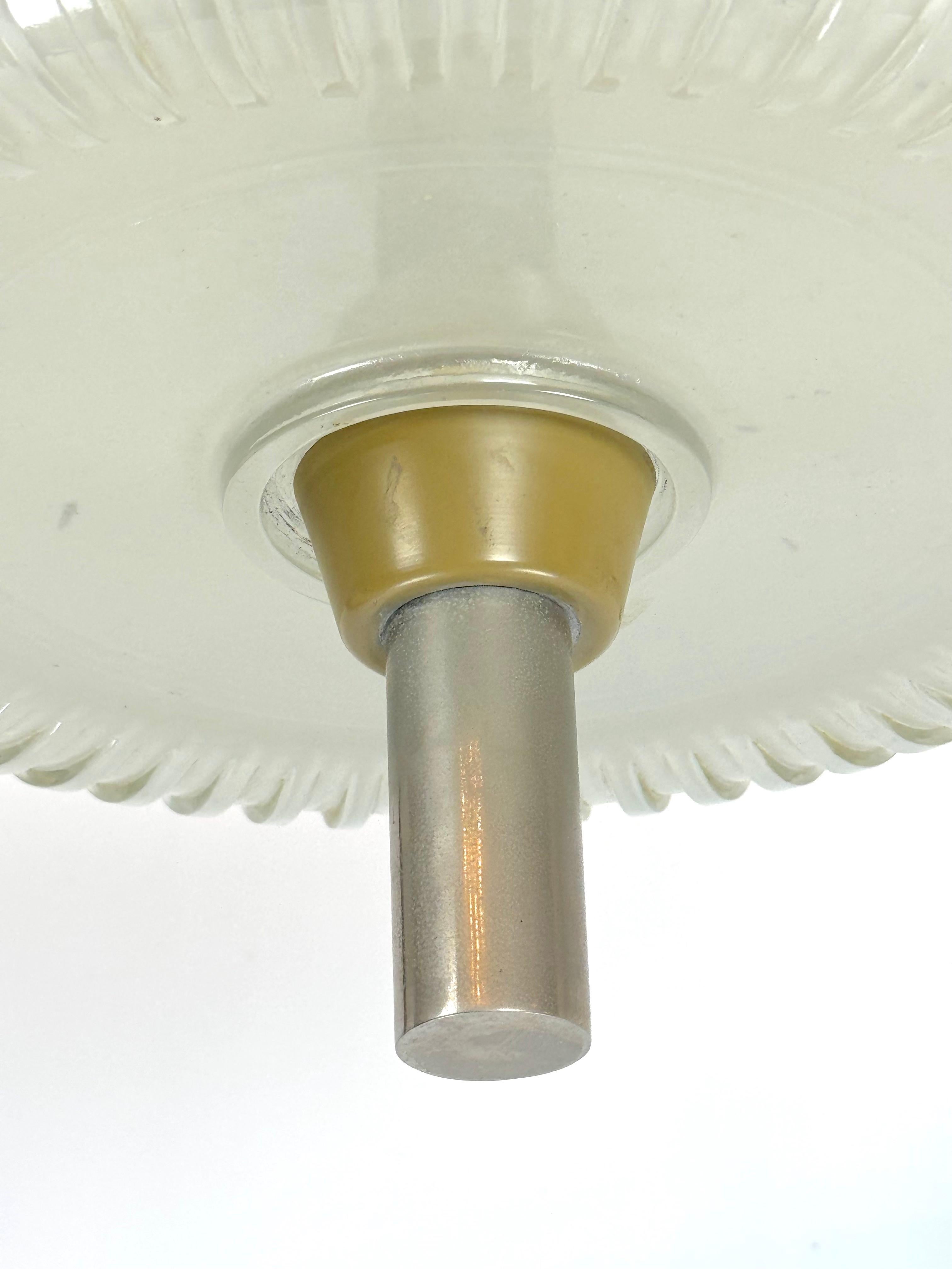 Seguso, lampadario Art Deco in vetro e metallo degli anni '40. in vendita 2