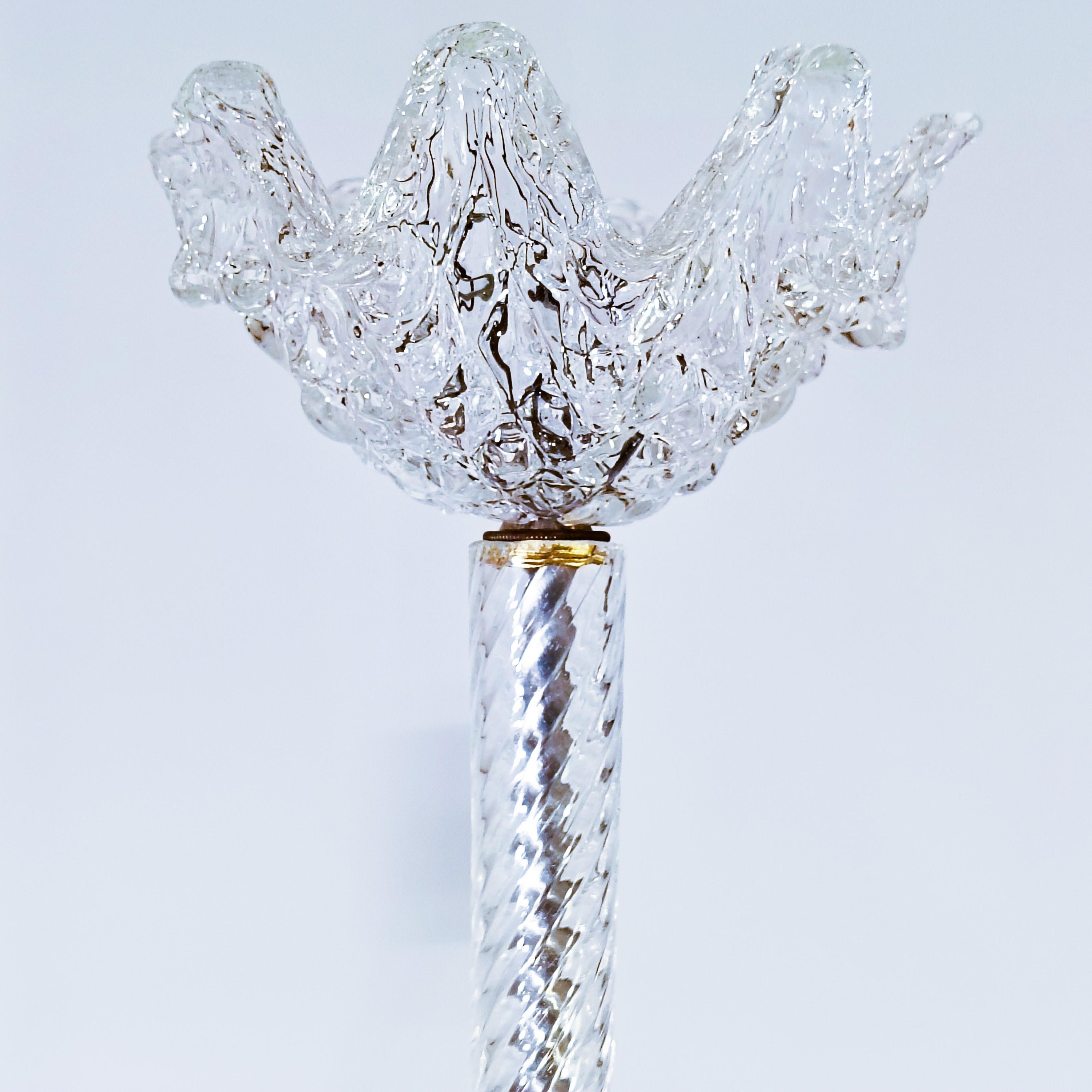 Seguso. Lustre Art déco en verre de Murano, Italie, années 1940 en vente 12