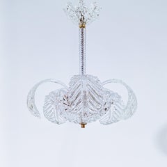 Barovier&Toso. Art Deco Murano glass chandelier, Italy, 1940s