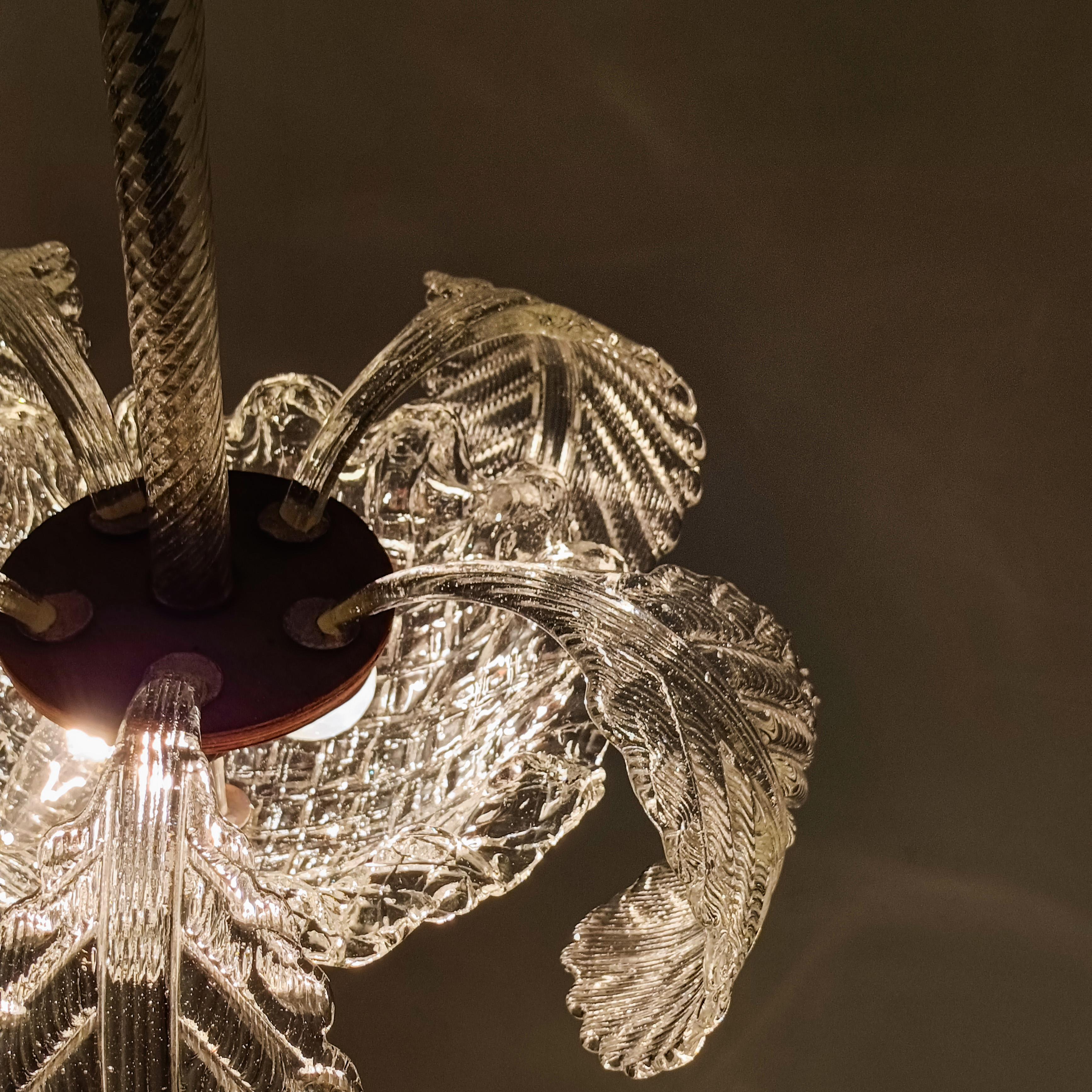 Seguso. Lustre Art déco en verre de Murano, Italie, années 1940 en vente 1