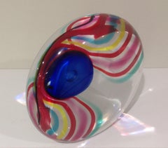 Seguso Arte Vetro Signed Murano Vibrant Multi Color Sculpture