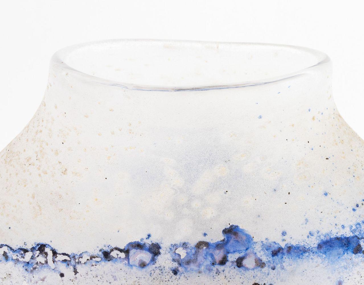 Seguso Arte Vetro Spiral Motif Scavo Glass Vase, with 
