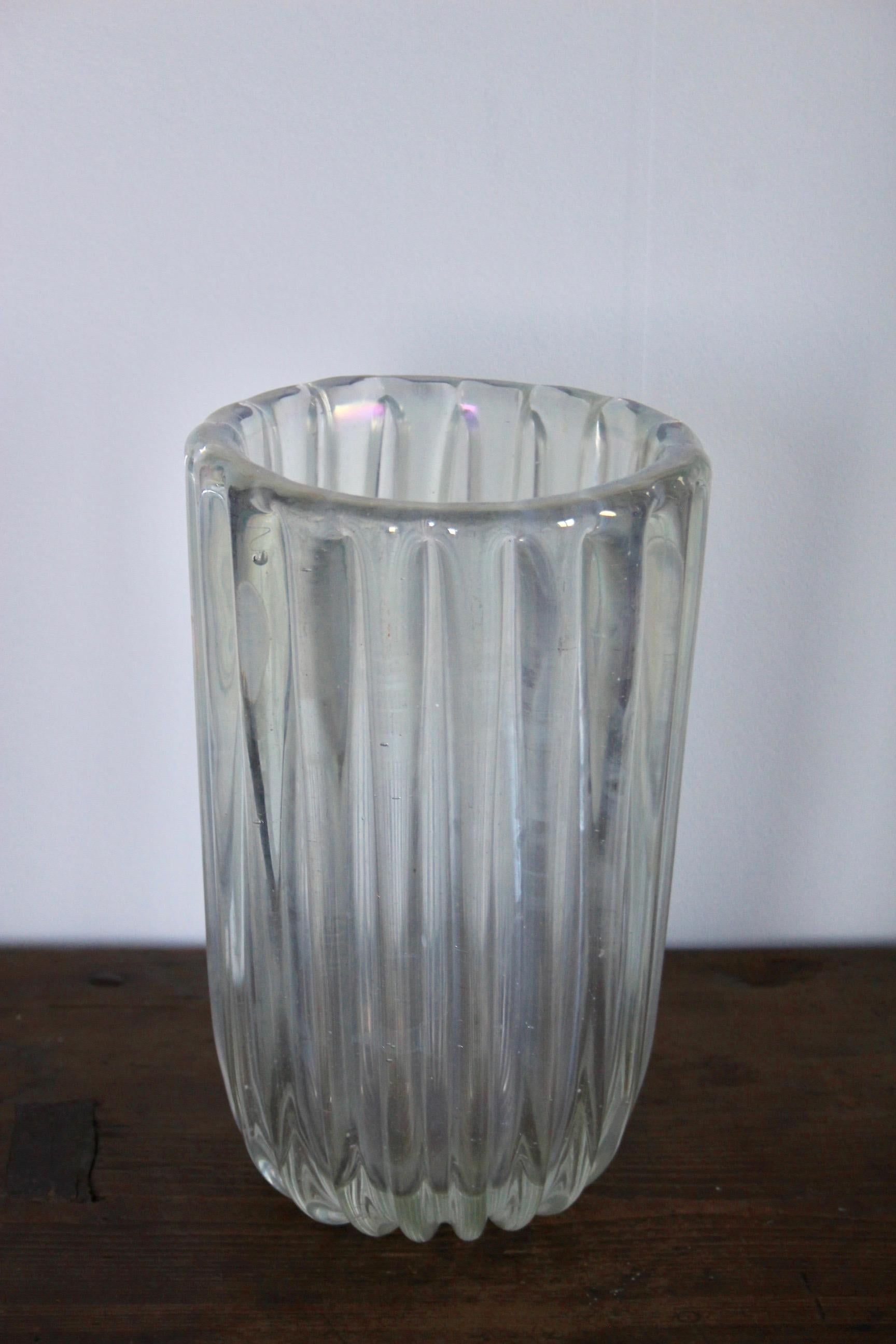 Italian Seguso Attributed Glass Vase