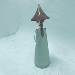 Seguso Attributed Murano Glass Chinese Man Figure, Italy, circa 1970